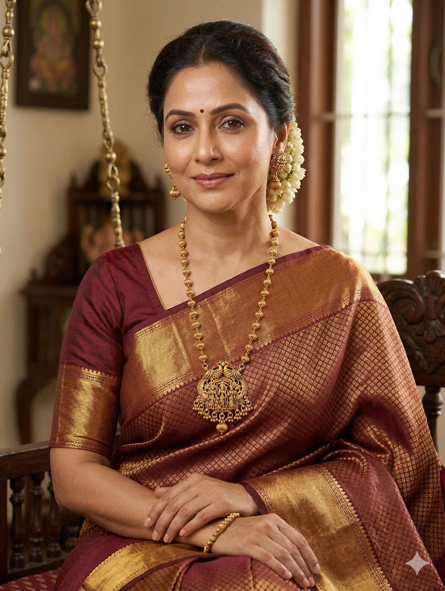 Ram Parivaar Temple Jewelry Pendant set