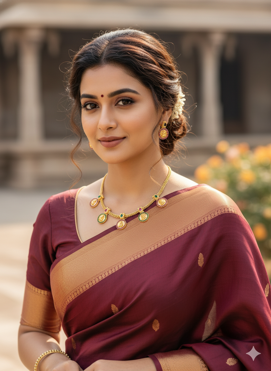 Goddess Lakshmi CZ Choker Necklace set