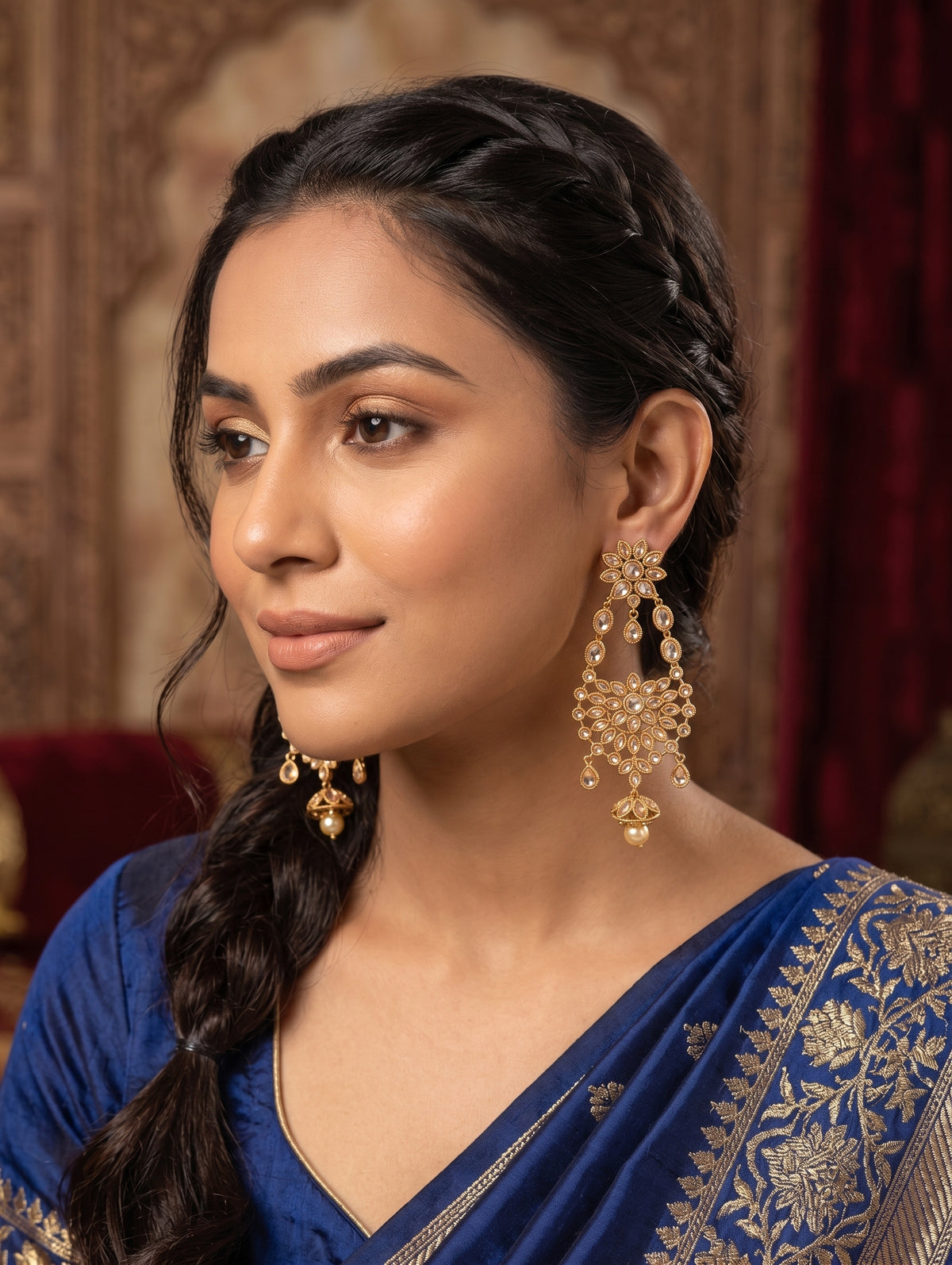 Grand Polki Chandbali Earrings