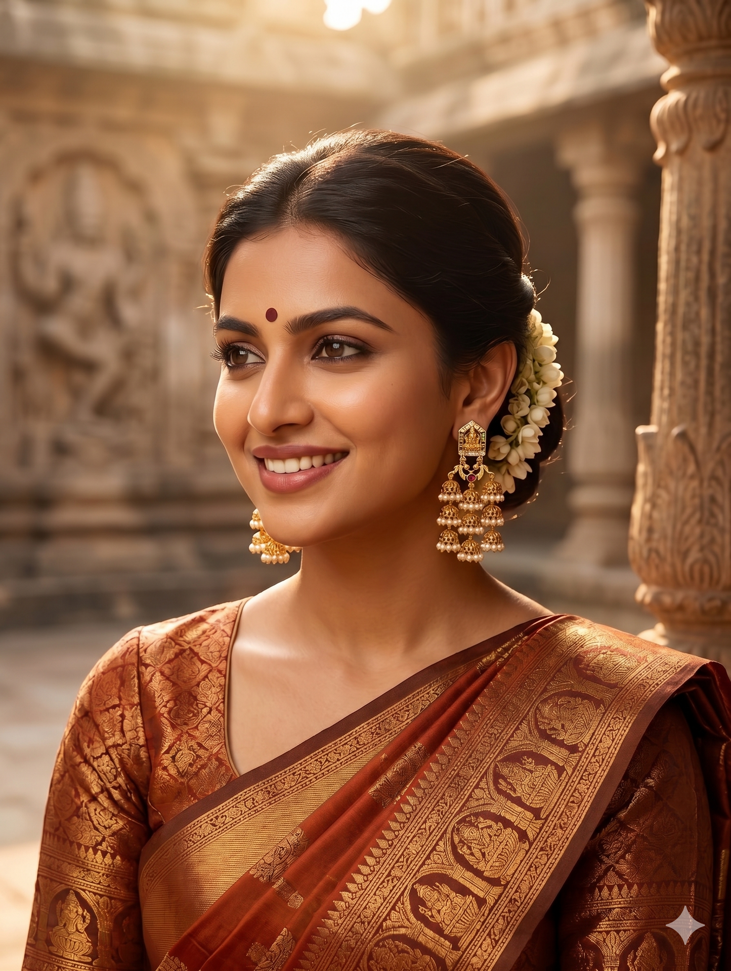 Antique Gold plated CZ multiple Jhumka Earrings