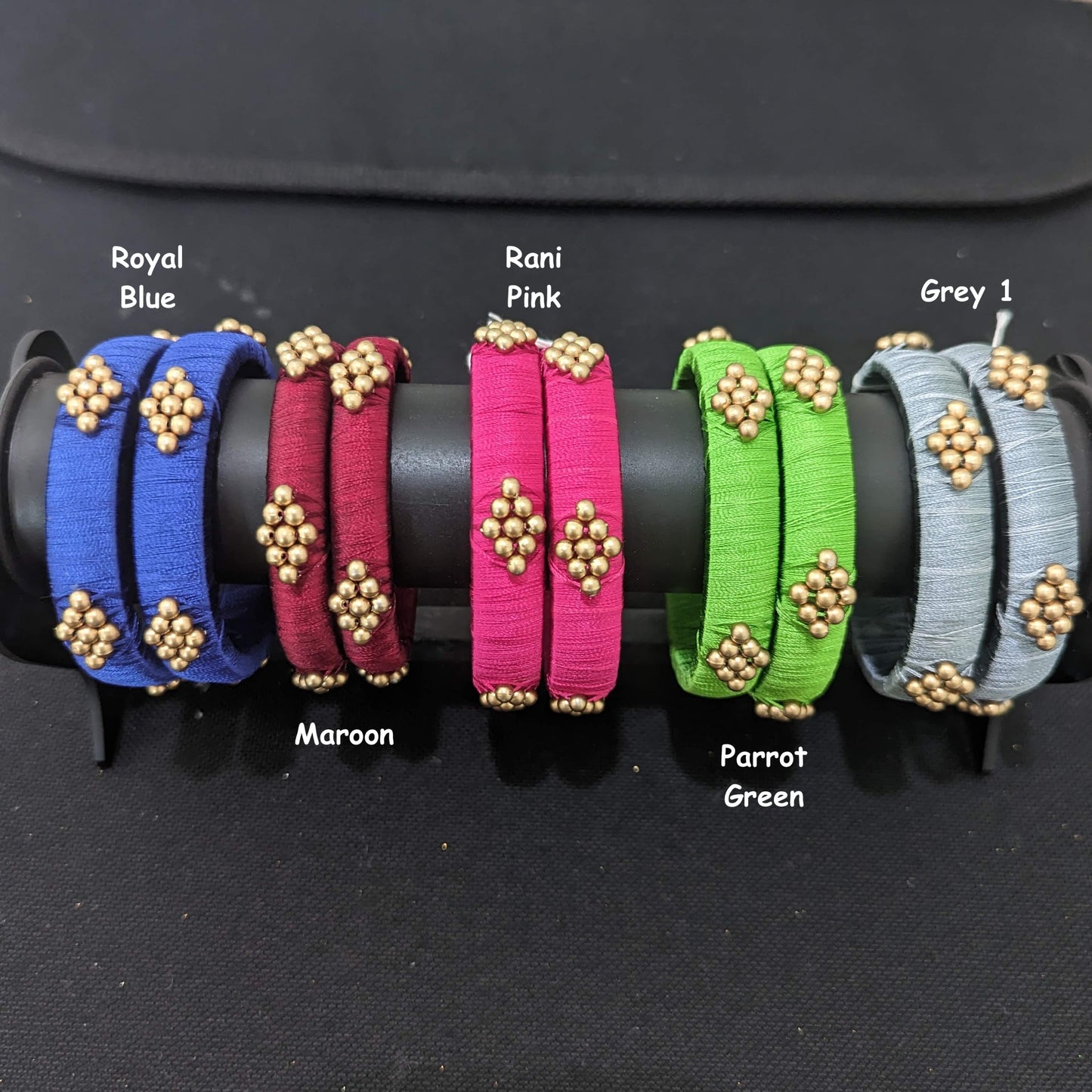Colorful Silk Thread Pair Bangles - Clearance