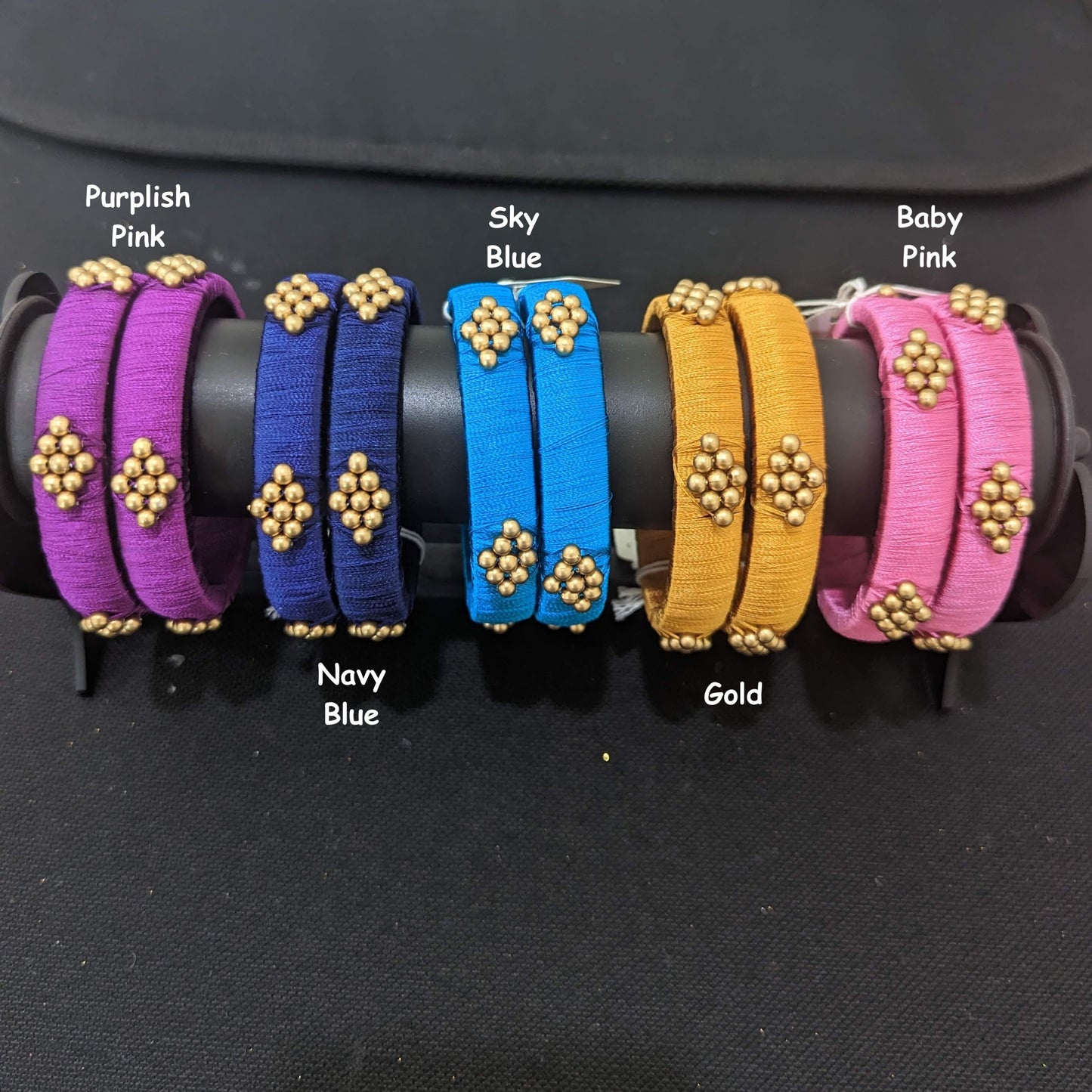 Colorful Silk Thread Pair Bangles - Clearance