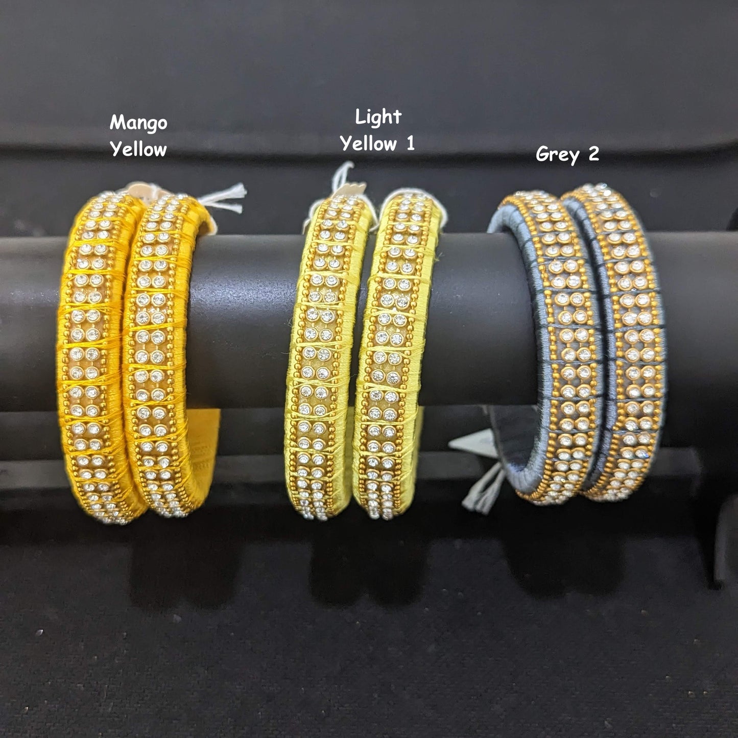 Colorful Silk Thread Pair Bangles - Clearance