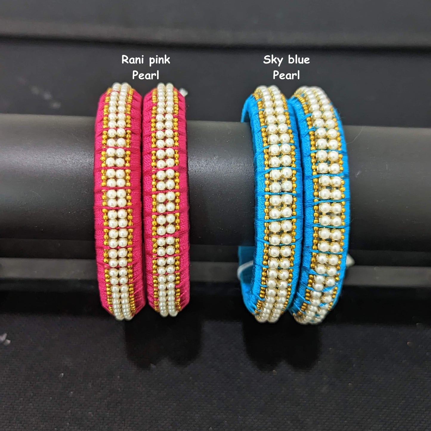 Colorful Silk Thread Pair Bangles - Clearance