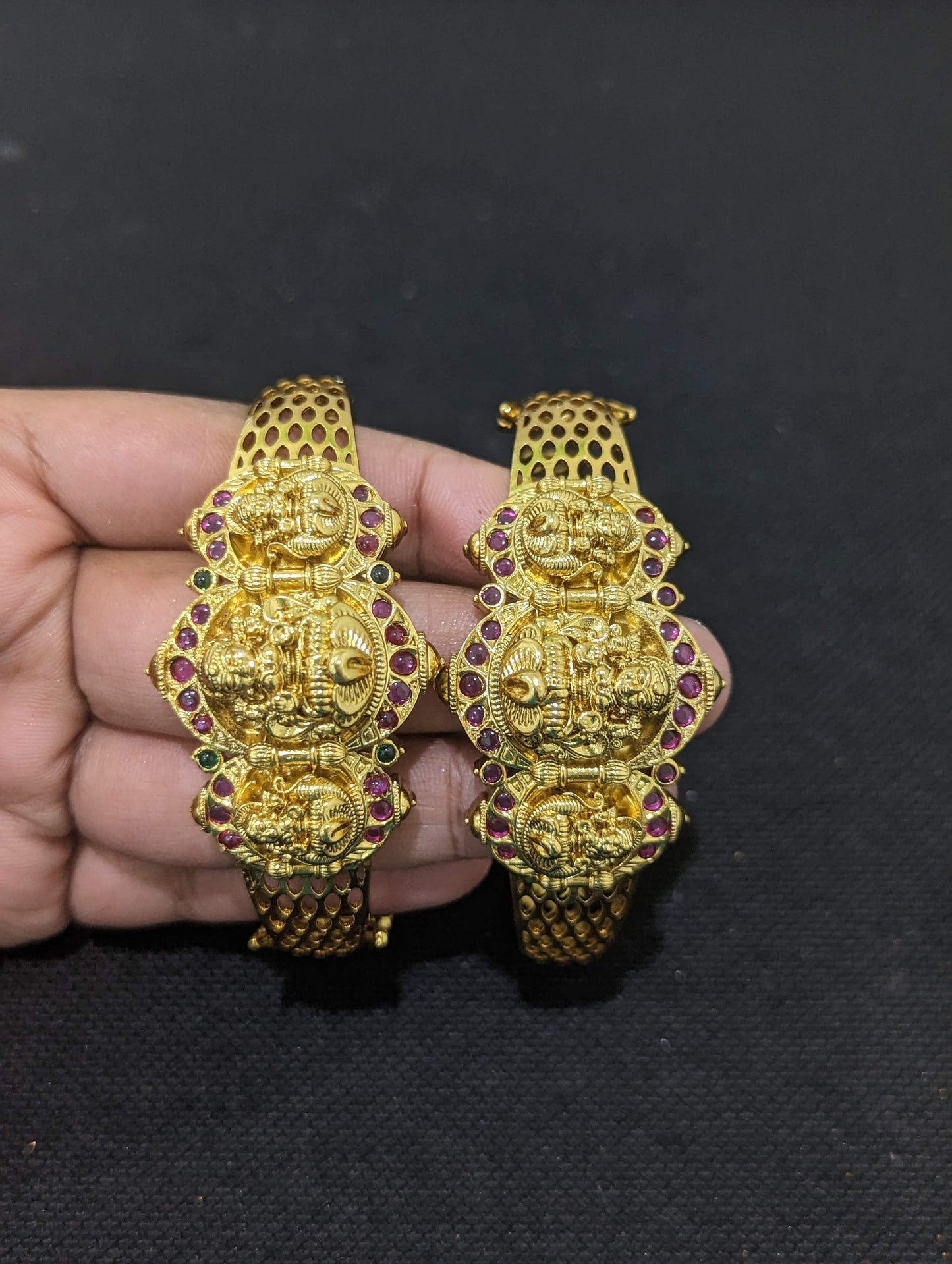 Goddess Lakshmi openable bangle bracelet