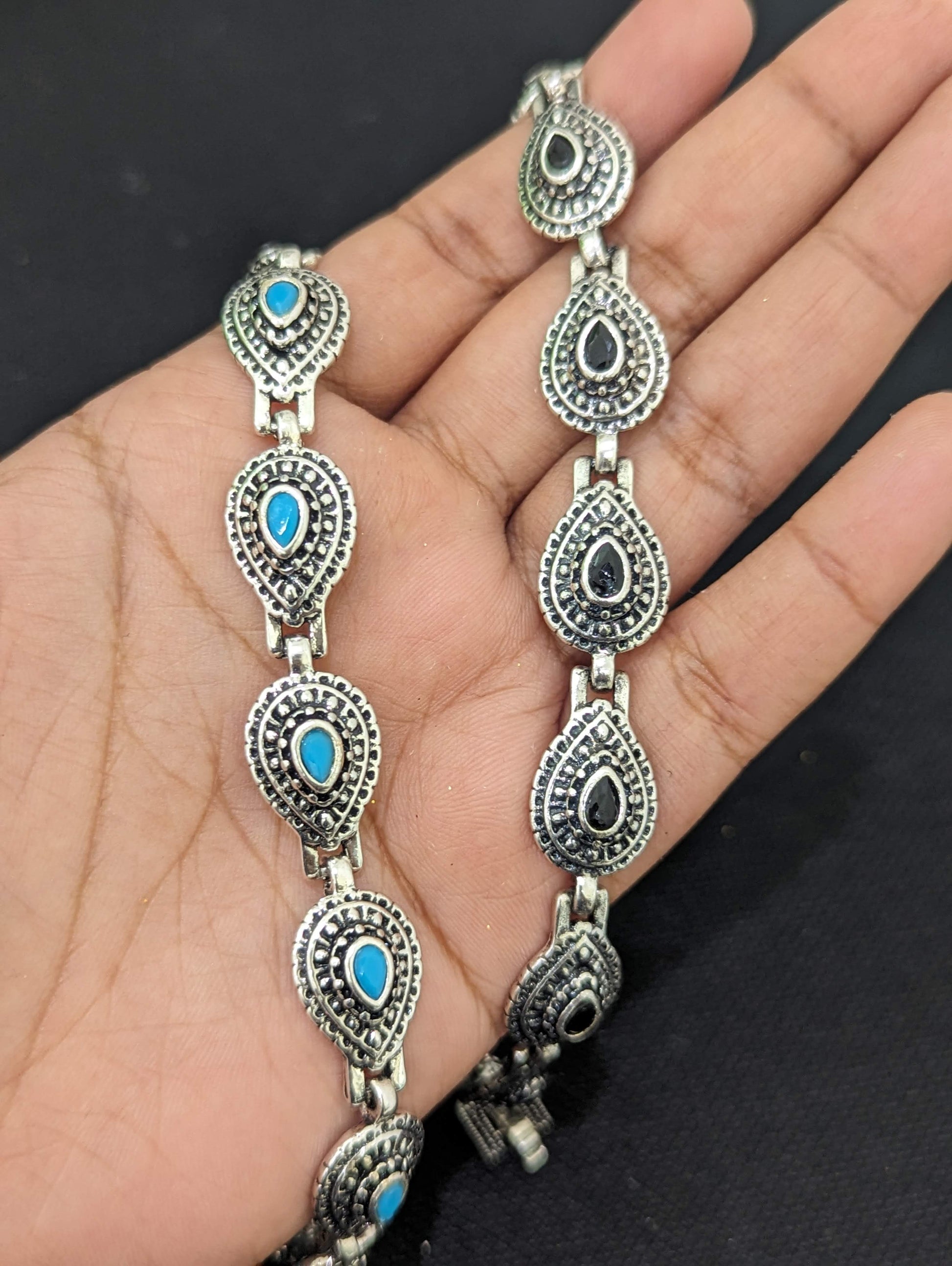 Antique Silver tear drop Bracelet - Simpliful