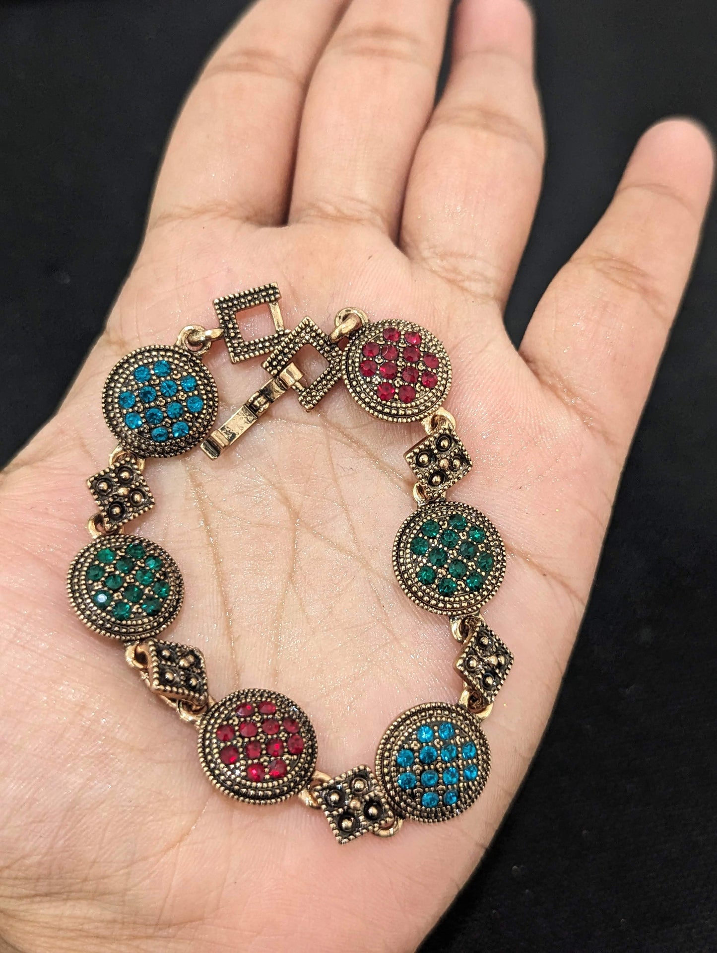 Antique Rose gold Colorful Bracelet - Simpliful