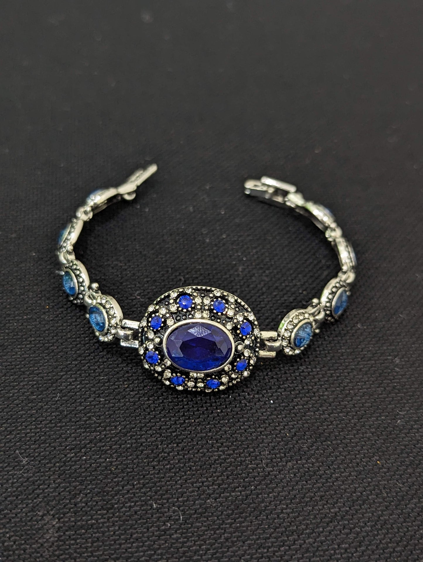 Antique Silver Blue stone Bracelet