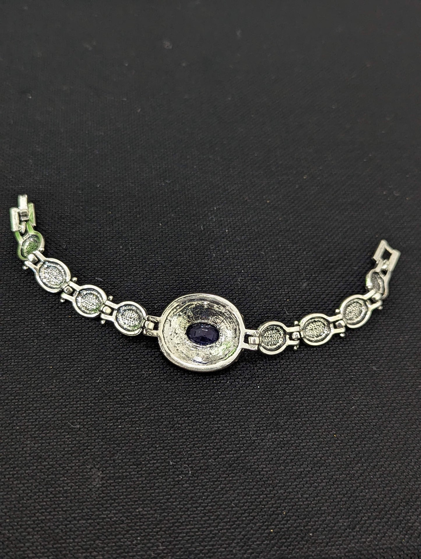 Antique Silver Blue stone Bracelet