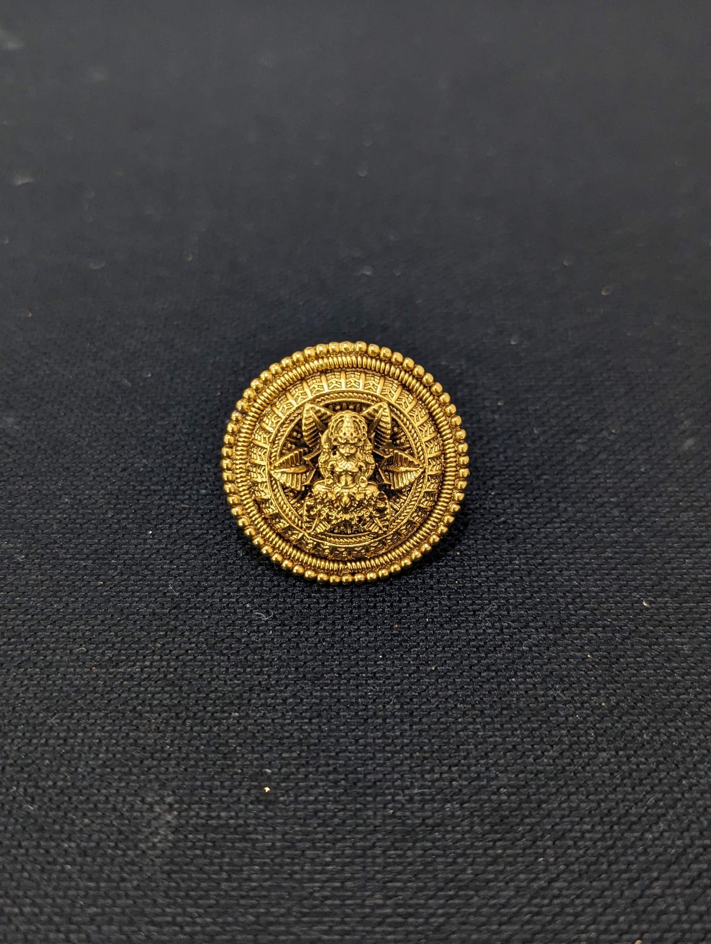 Goddess Lakshmi Antique Gold plated adjustable Finger rings