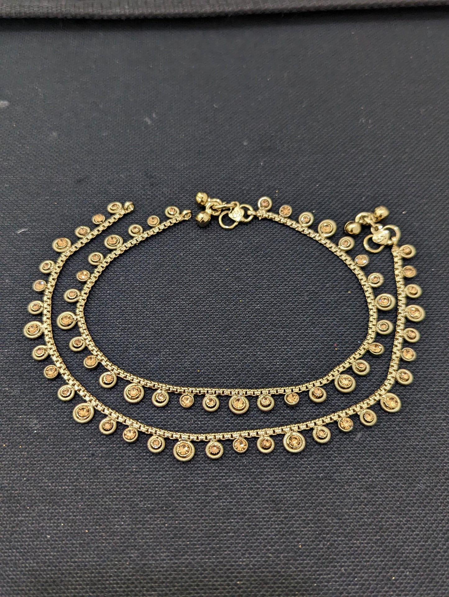 Mehandi Gold plated Anklets - D3