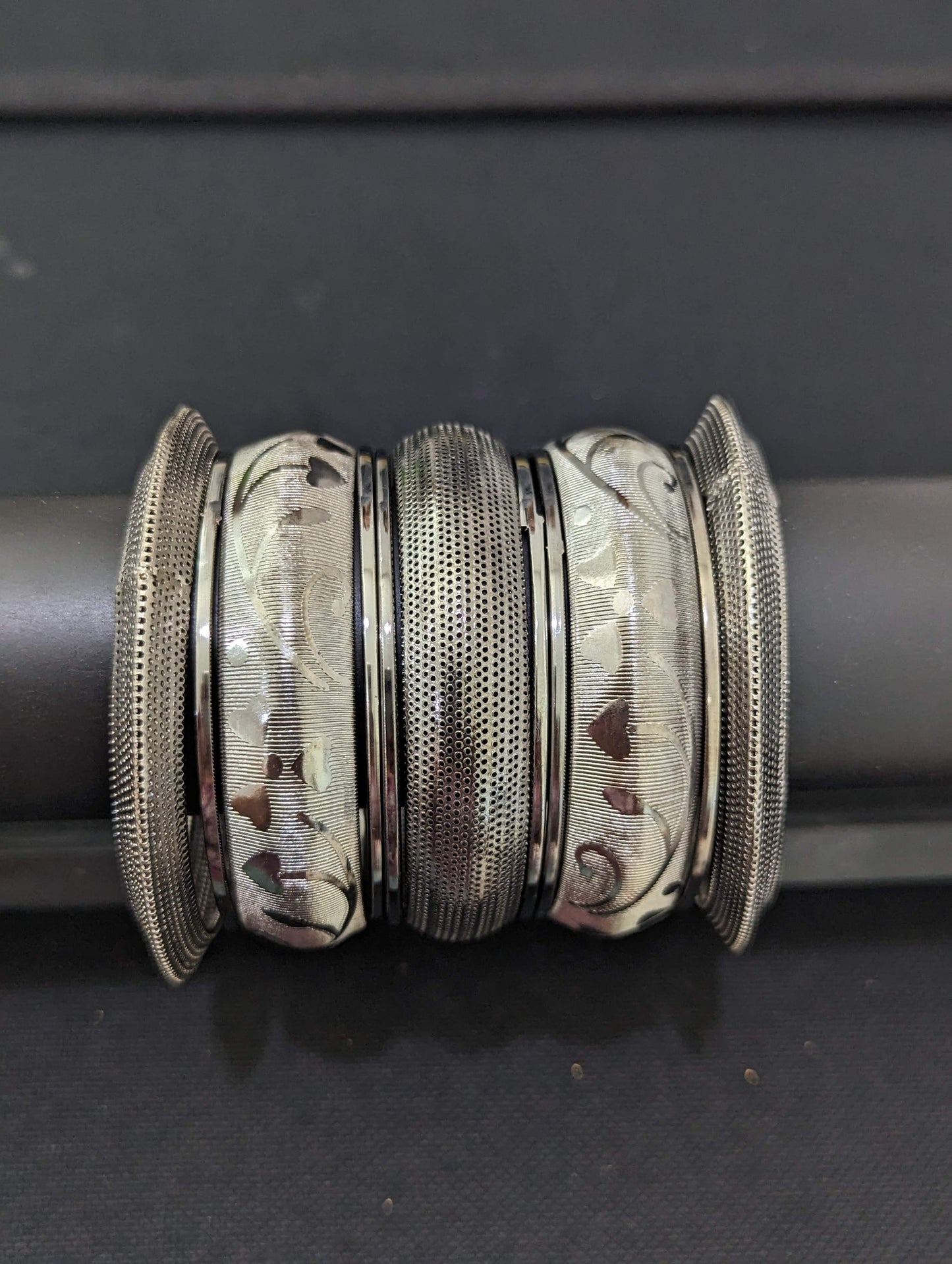 Black plating Multiple bangles - Design 2
