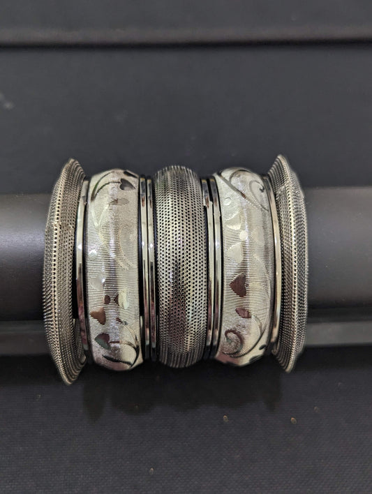 Black plating Multiple bangles - Design 2
