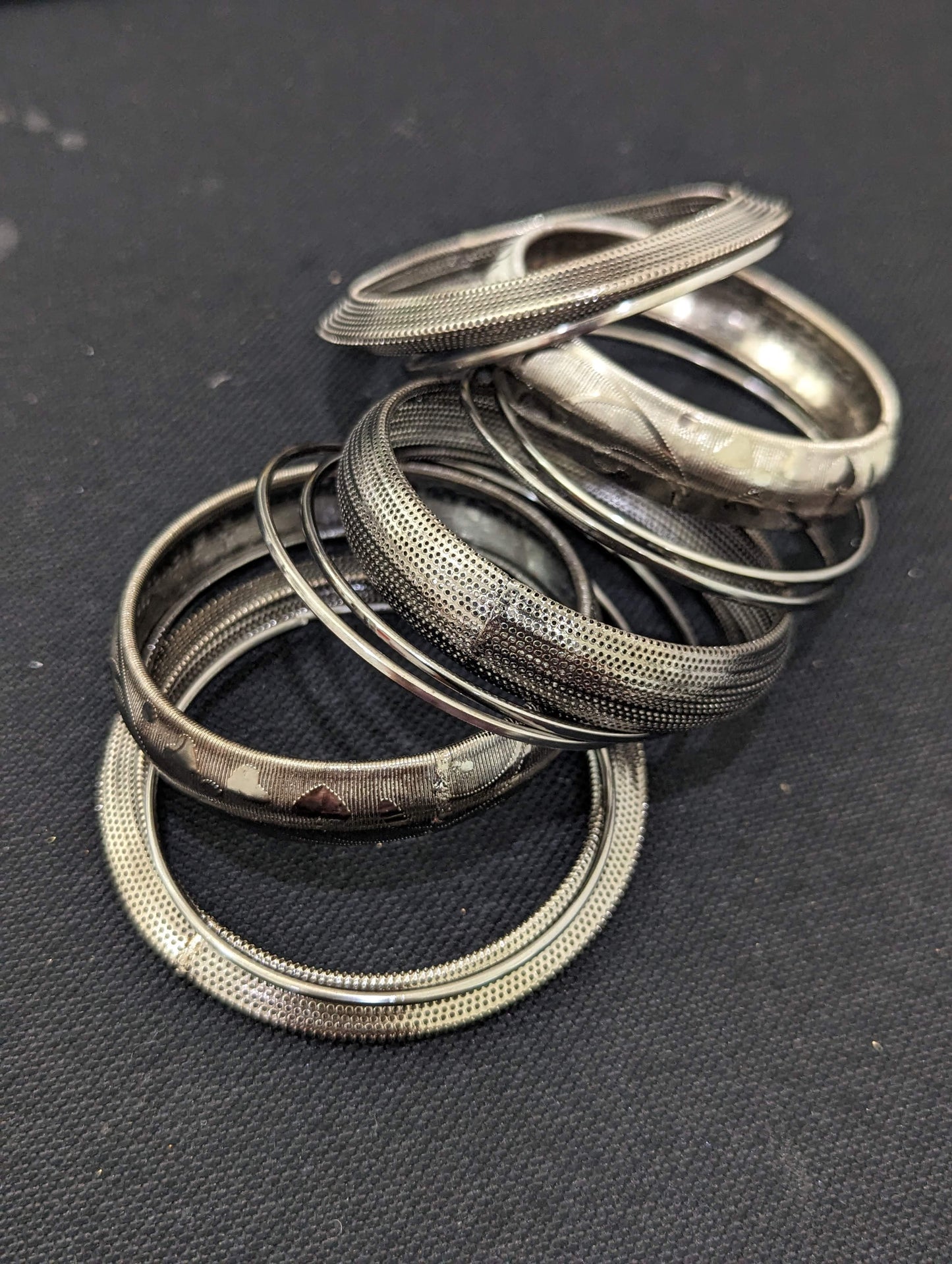 Black plating Multiple bangles - Design 2