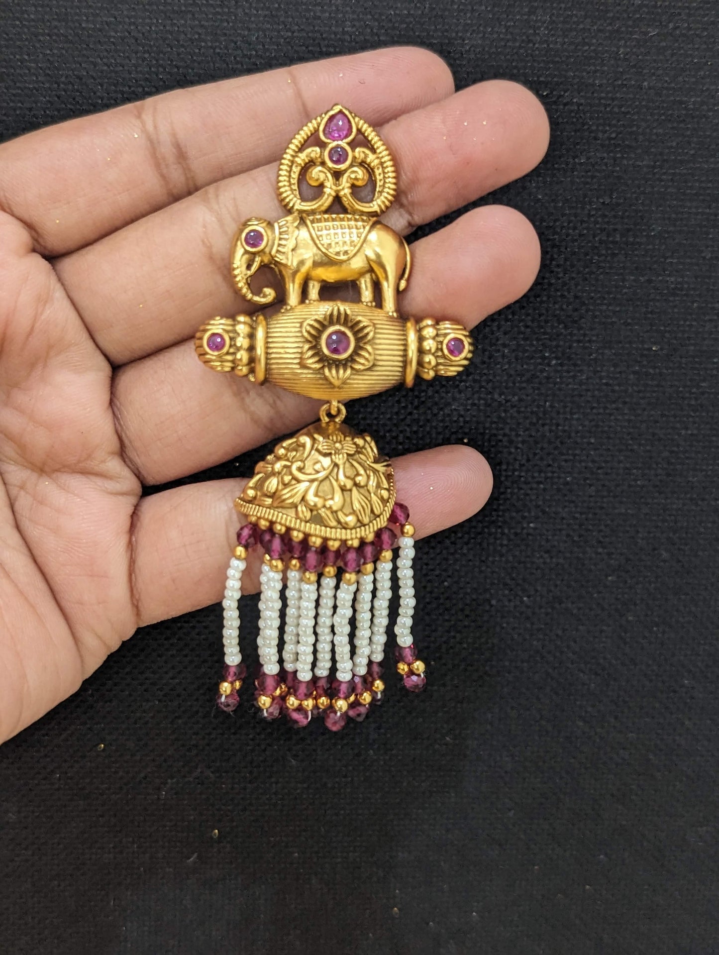 Elephant Long Tassel Earrings