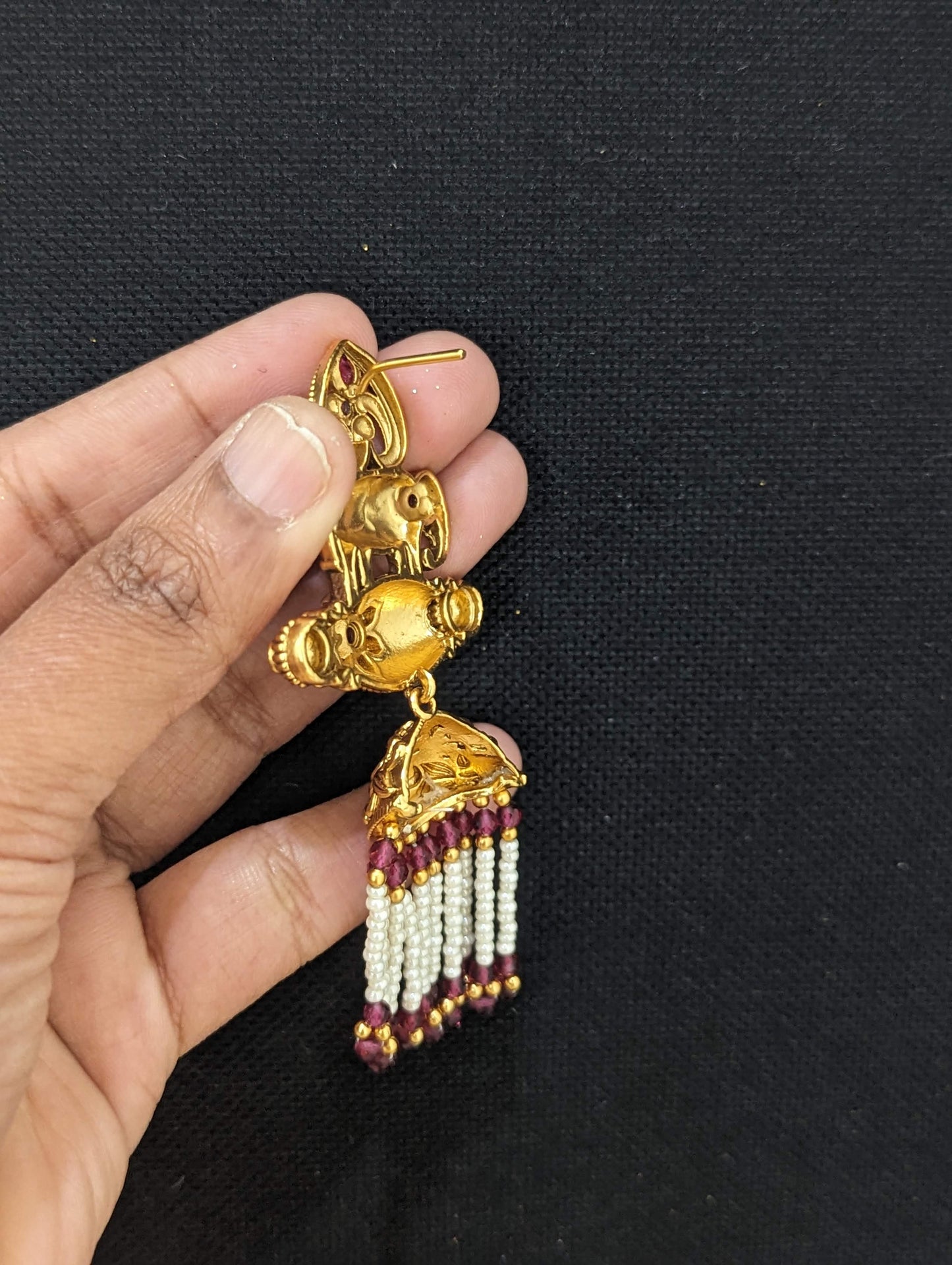 Elephant Long Tassel Earrings