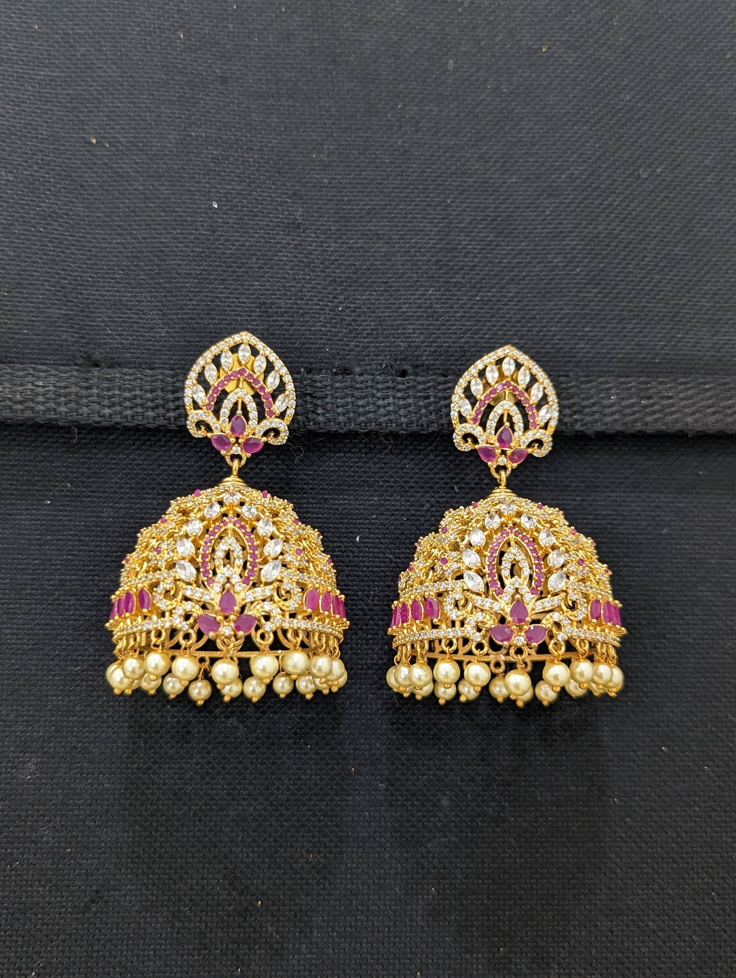 XXL size One gram gold plated Jhumka Earrings