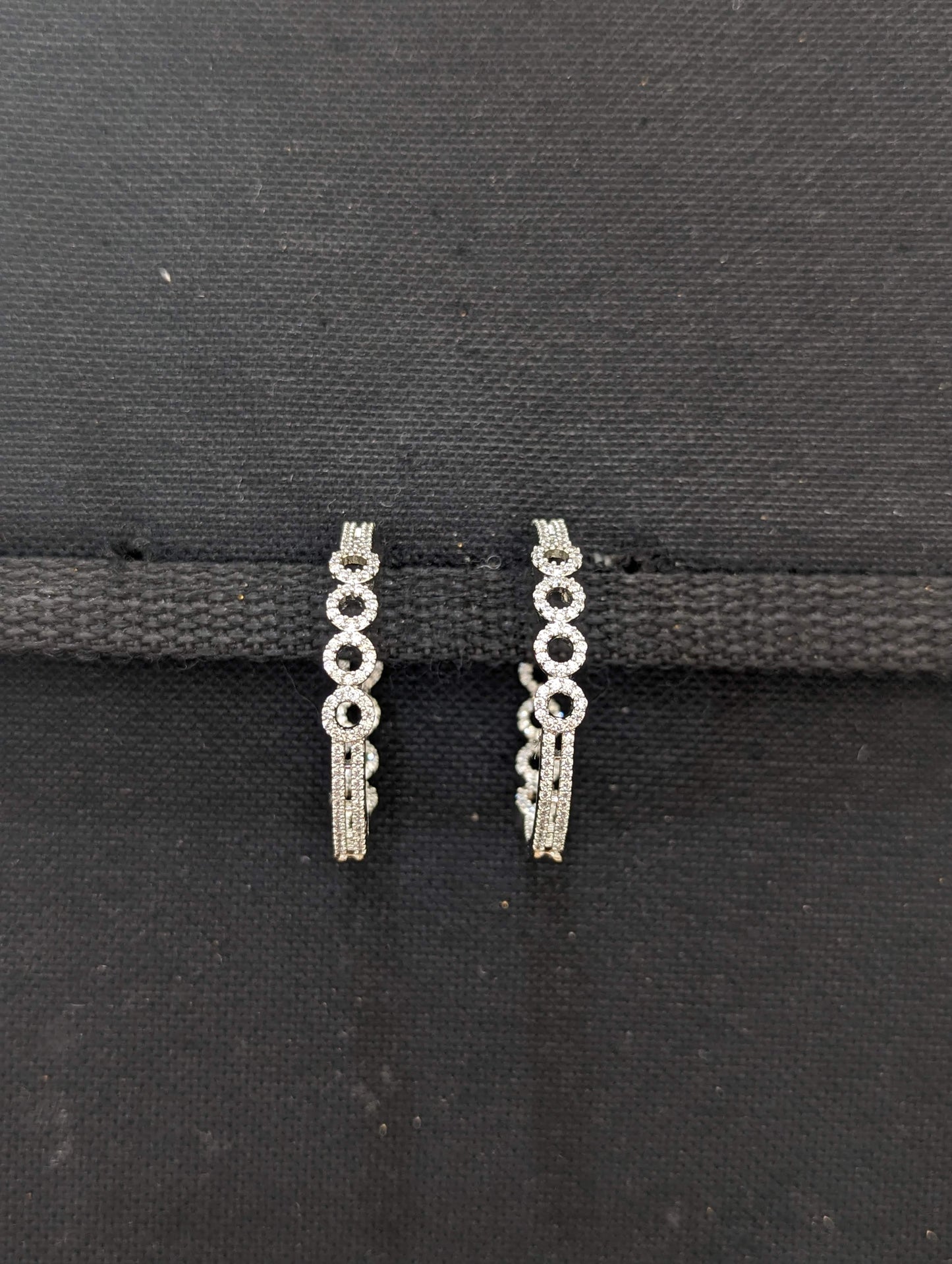 Large Hoop CZ Earrings