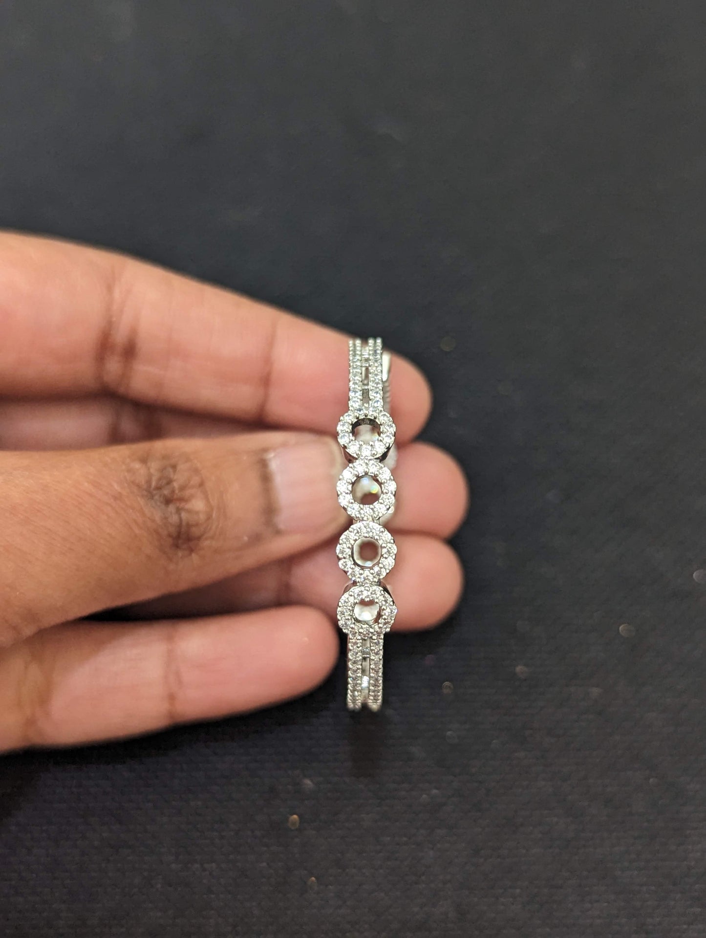 Large Hoop CZ Earrings