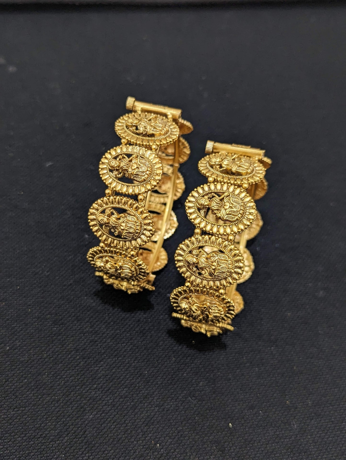 Goddess Lakshmi Antique bangles - 2x8 size