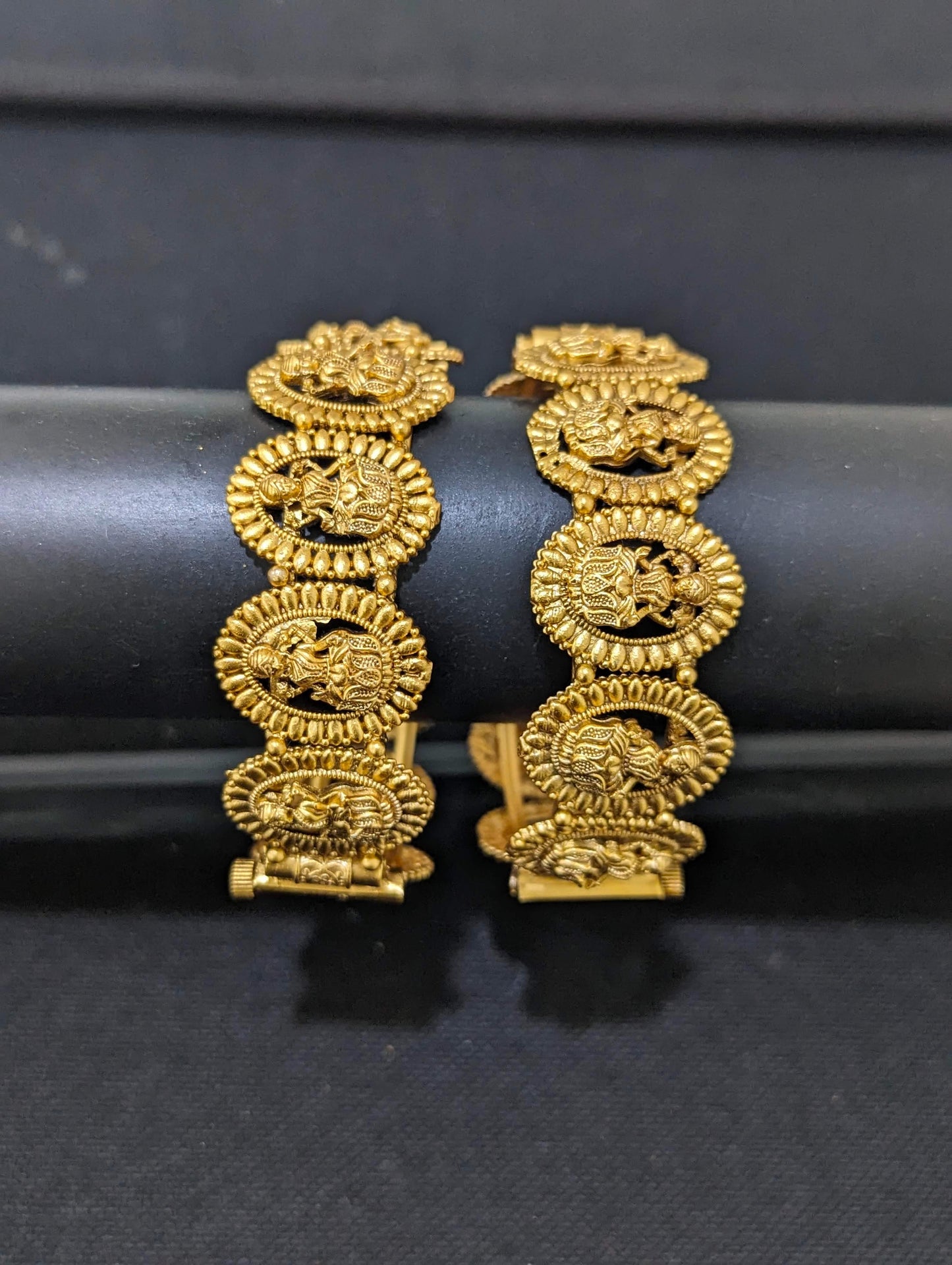 Goddess Lakshmi Antique bangles - 2x8 size