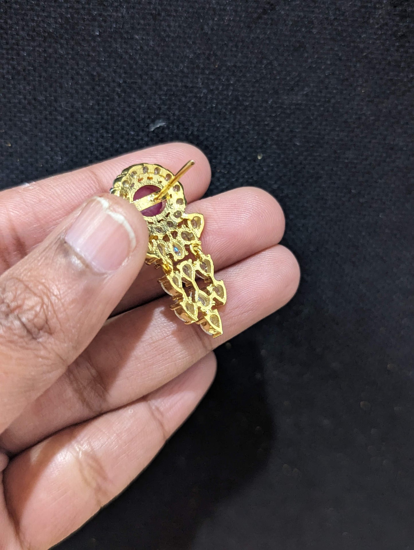 Oval Stud Designer CZ Earrings