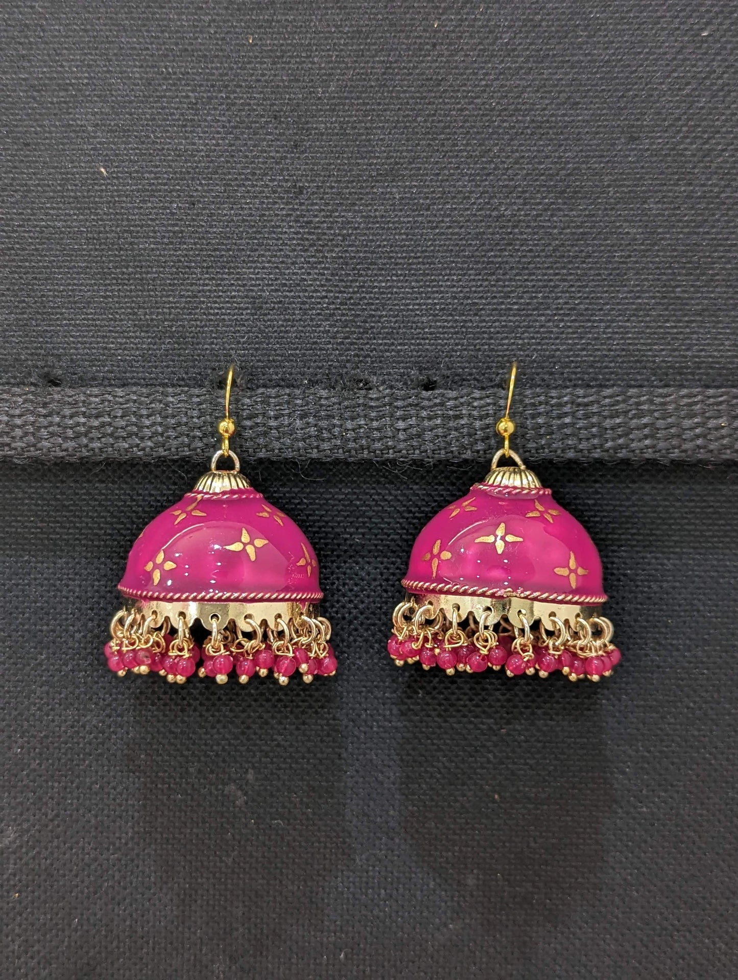 Colorful Enamel Large Hook drop Earrings - D1