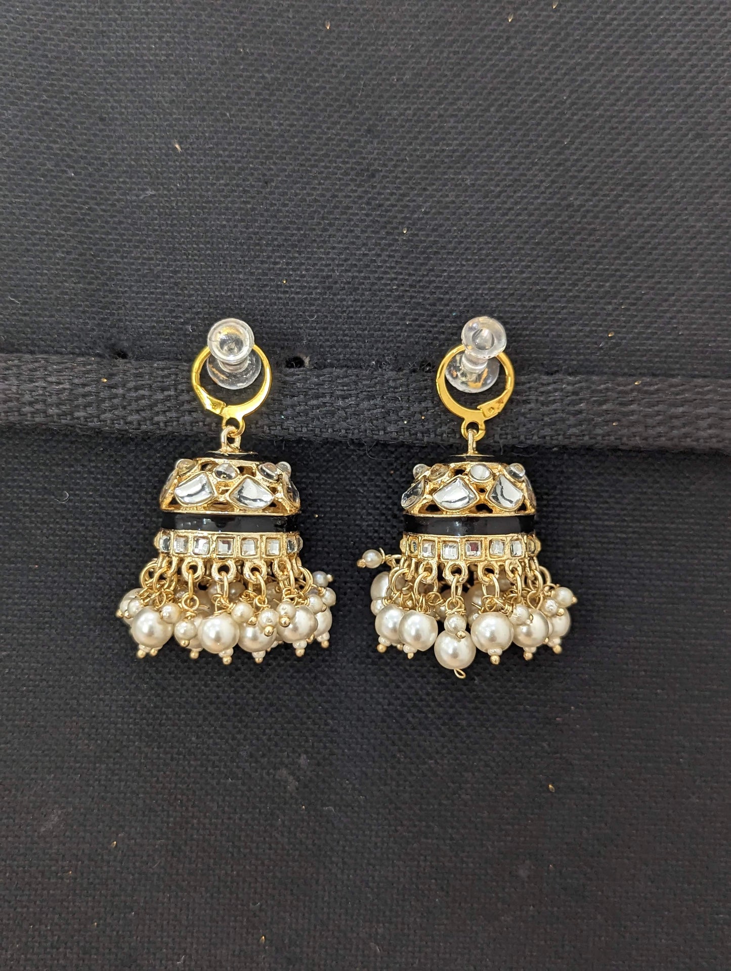 Colorful enamel Medium Hoop Jhumka Earrings
