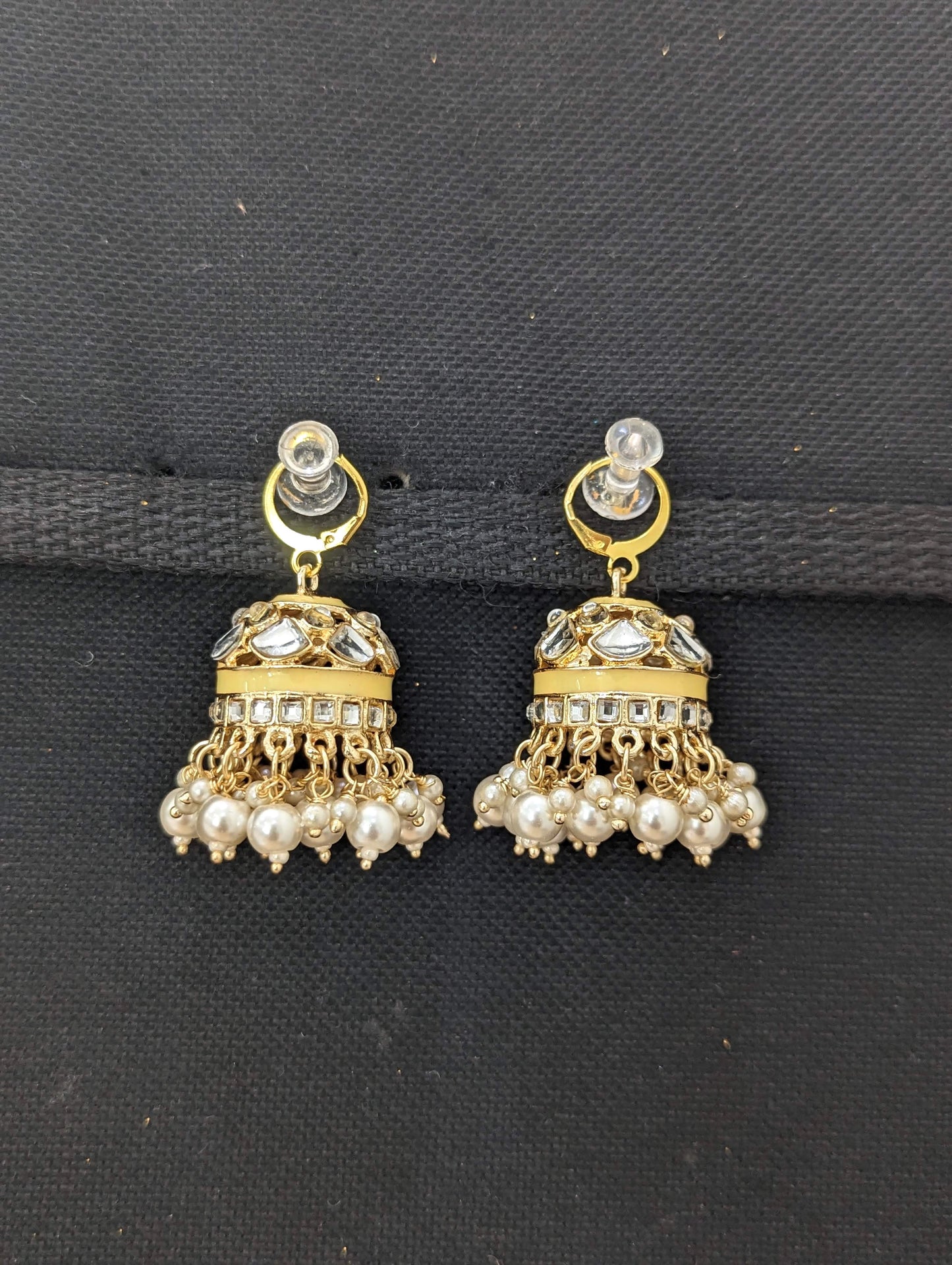 Colorful enamel Medium Hoop Jhumka Earrings