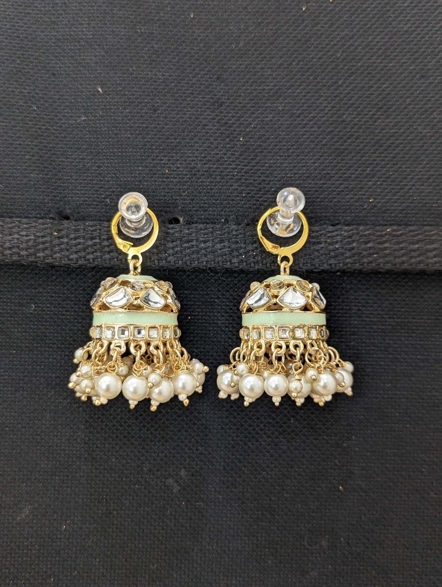 Colorful enamel Medium Hoop Jhumka Earrings