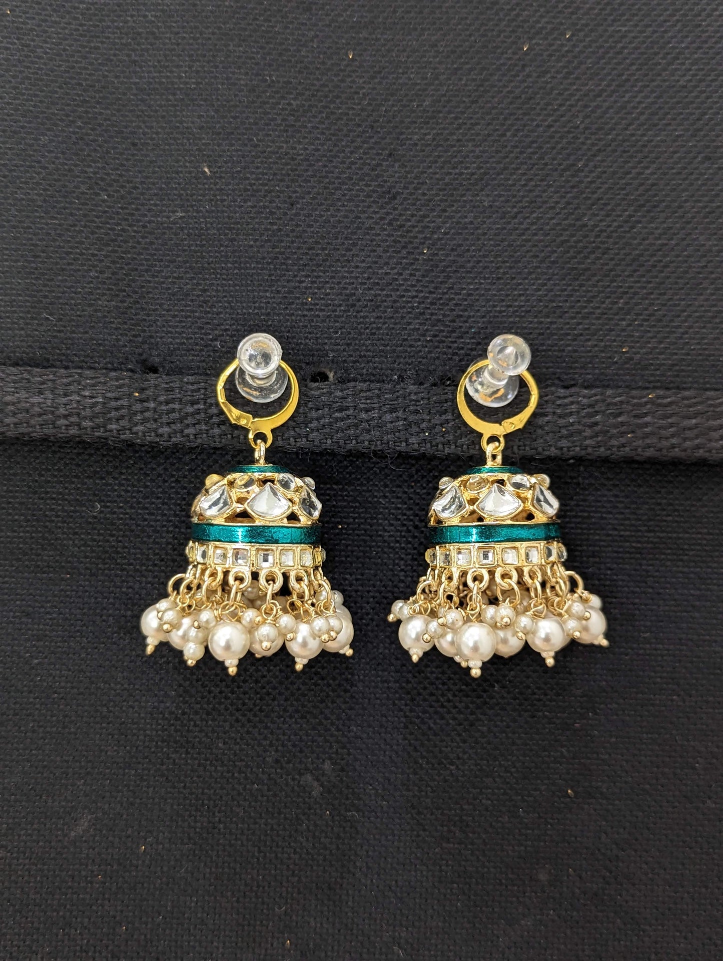 Colorful enamel Medium Hoop Jhumka Earrings