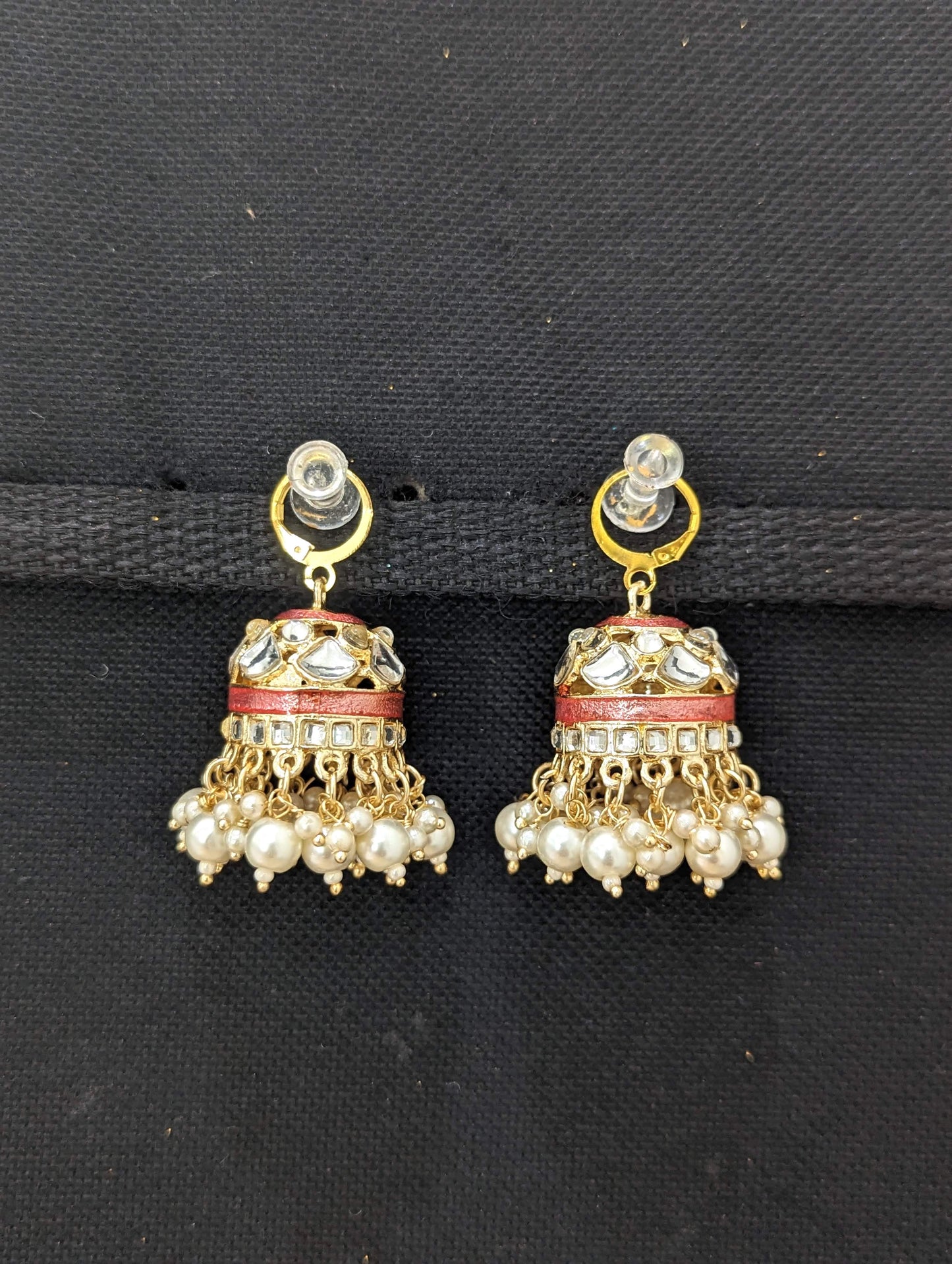 Colorful enamel Medium Hoop Jhumka Earrings