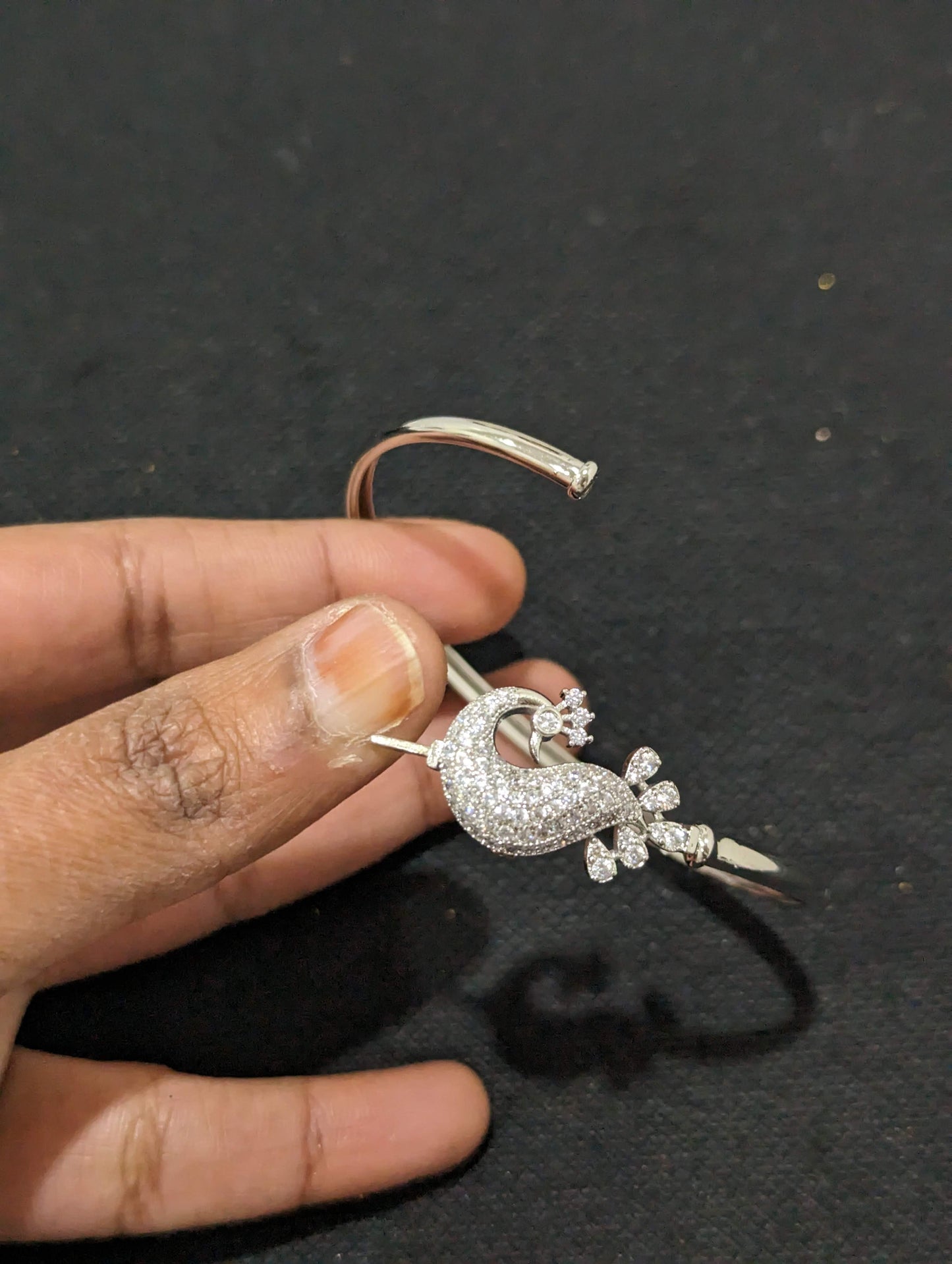 Peacock CZ stone Bangle Bracelet
