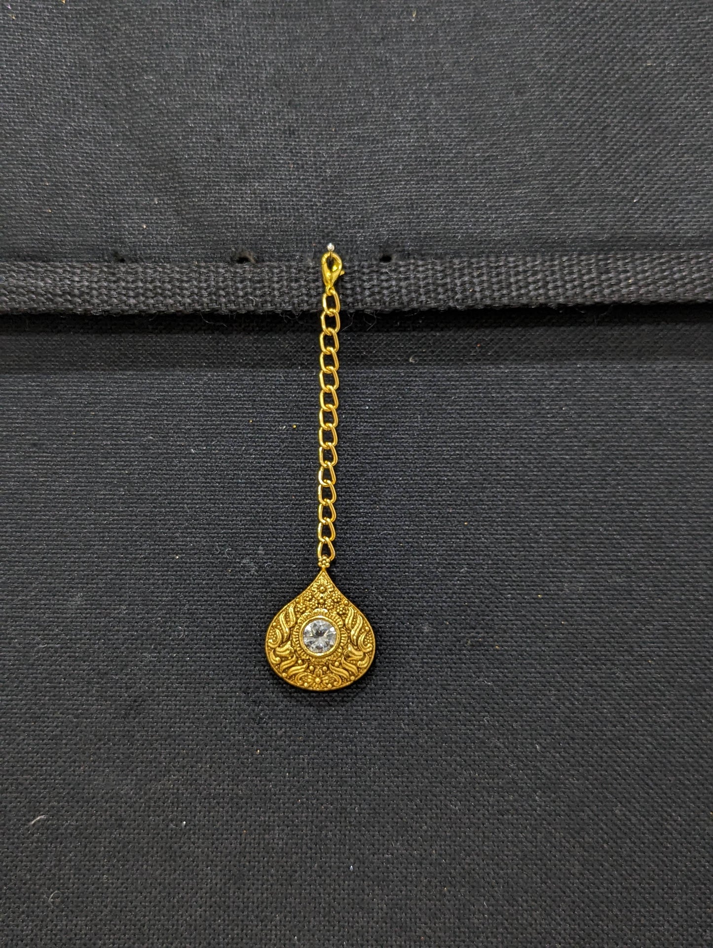 Teardrop CZ Traditional Maang Tikka