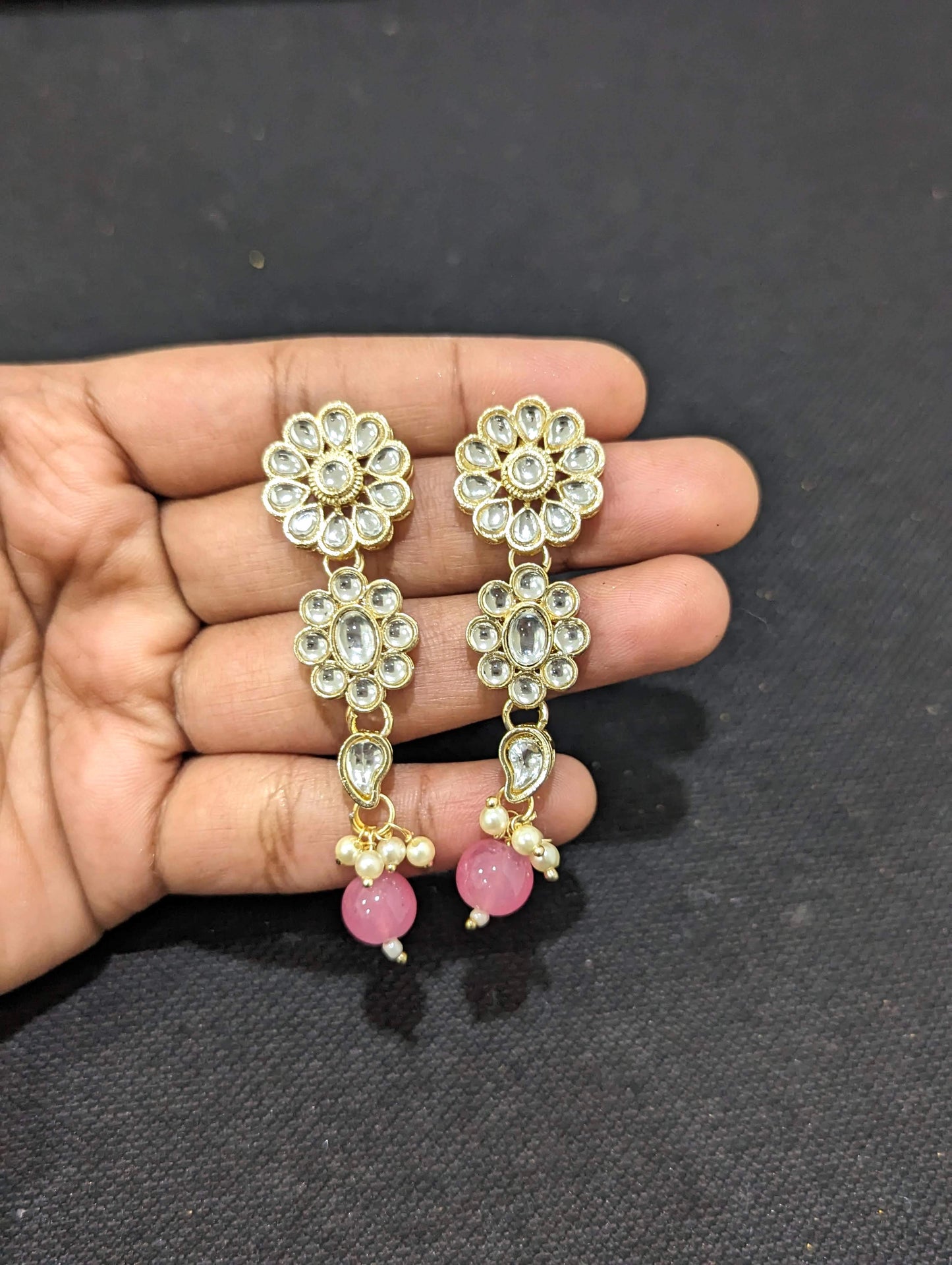 Colorful Kundan Necklace and Earrings set