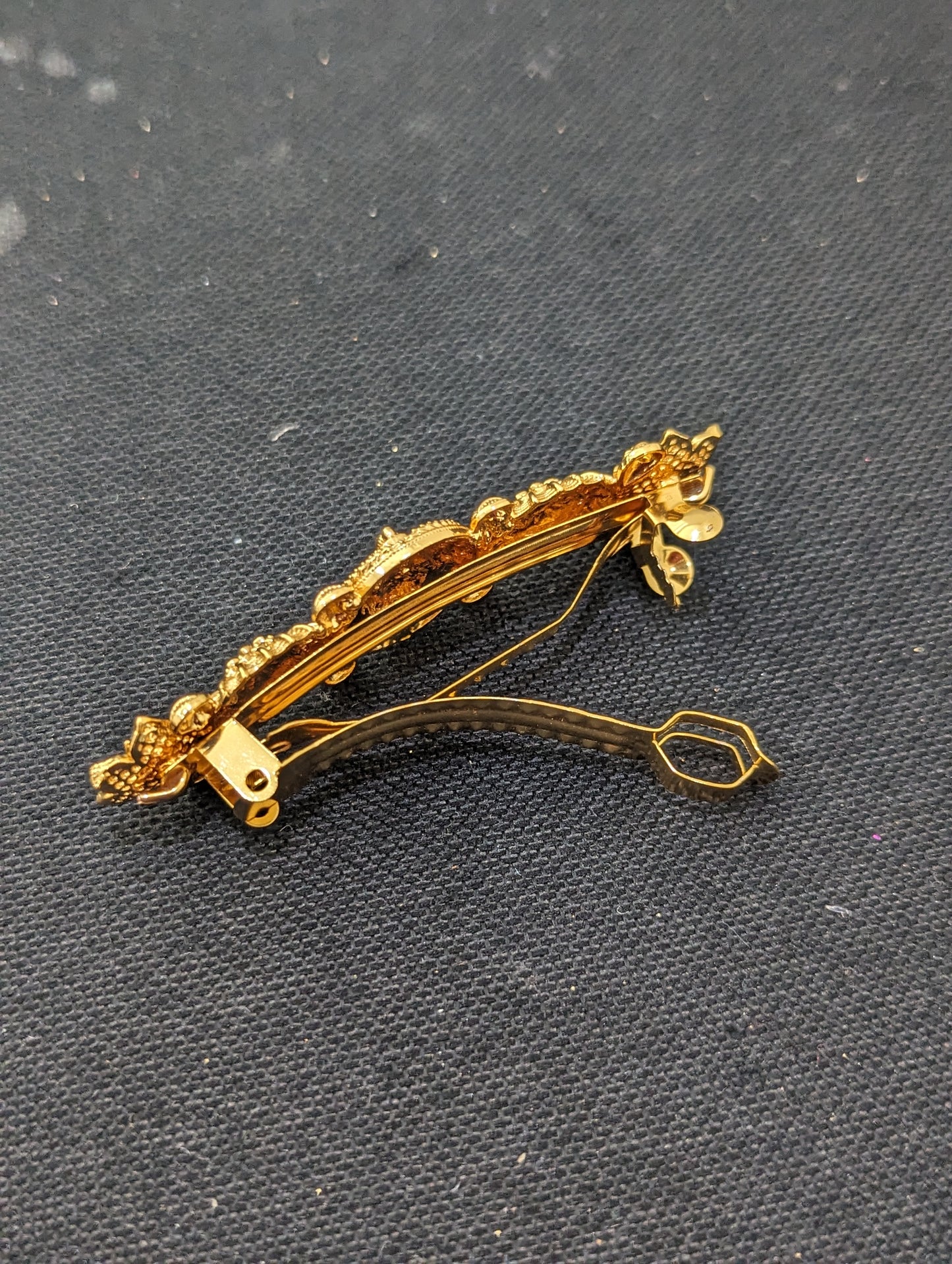 Goddess Lakshmi design gold plated small hair clip