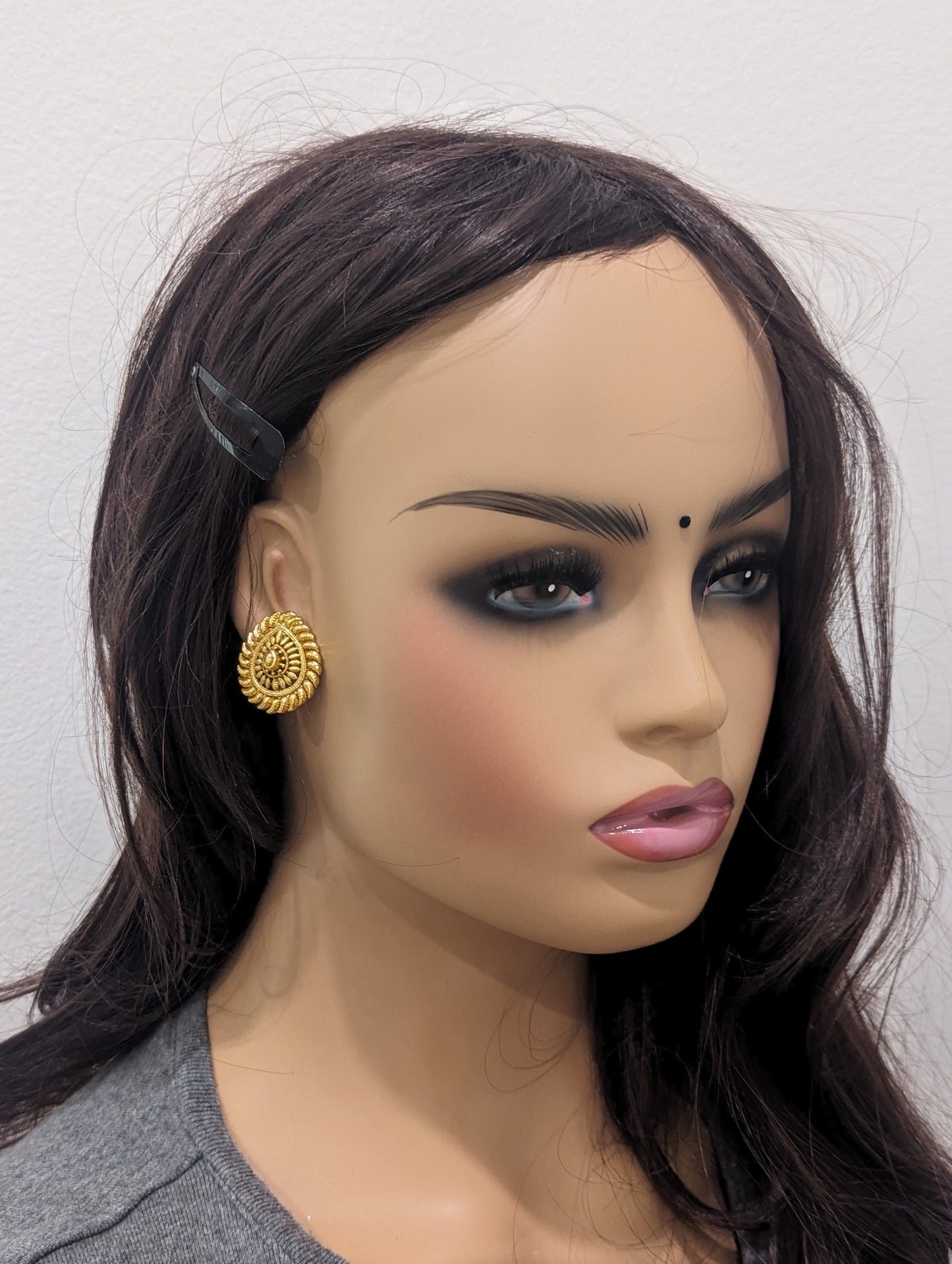 Gold plated Teardrop stud Earrings