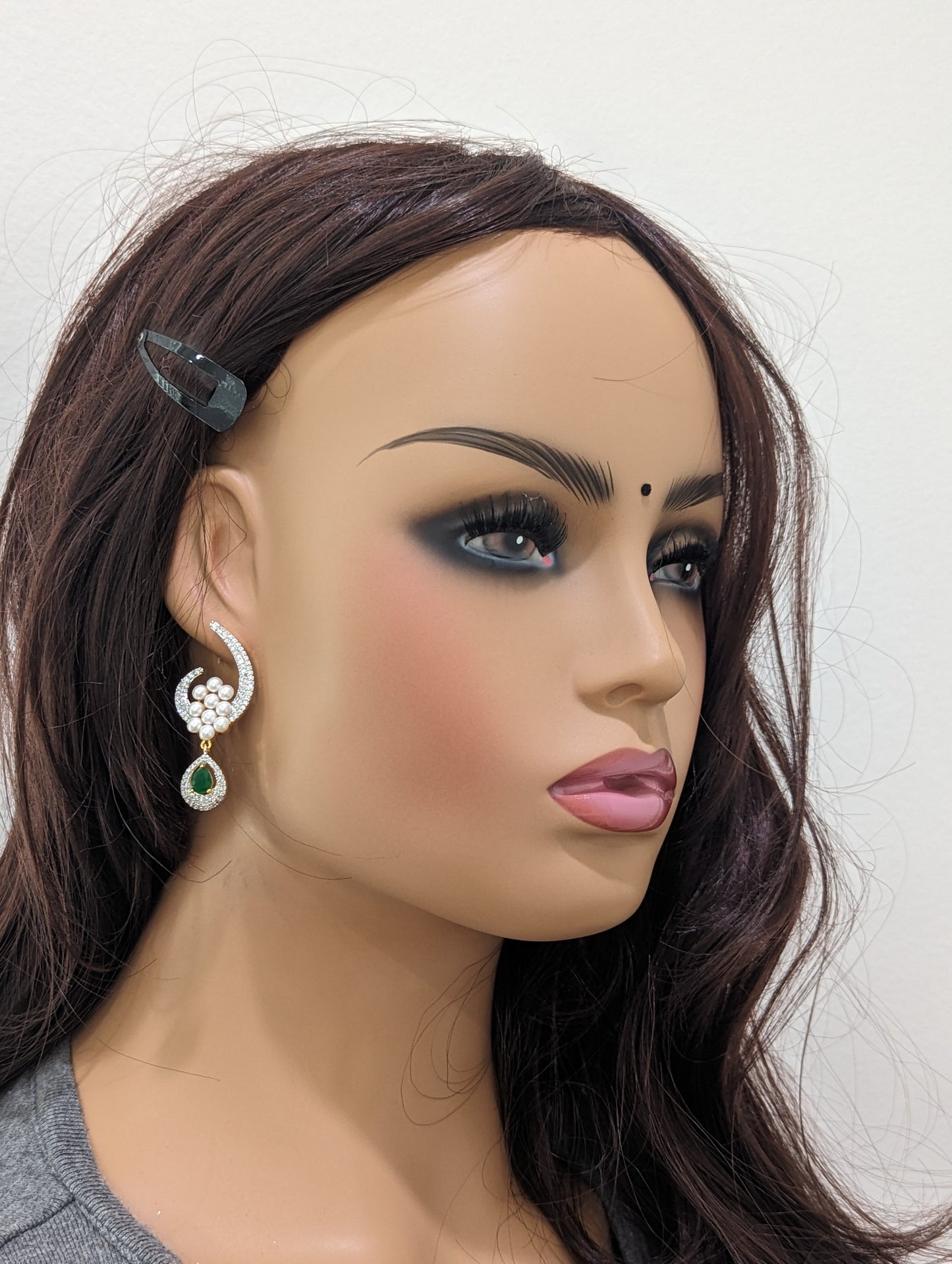 Arc Chandbali CZ Earrings