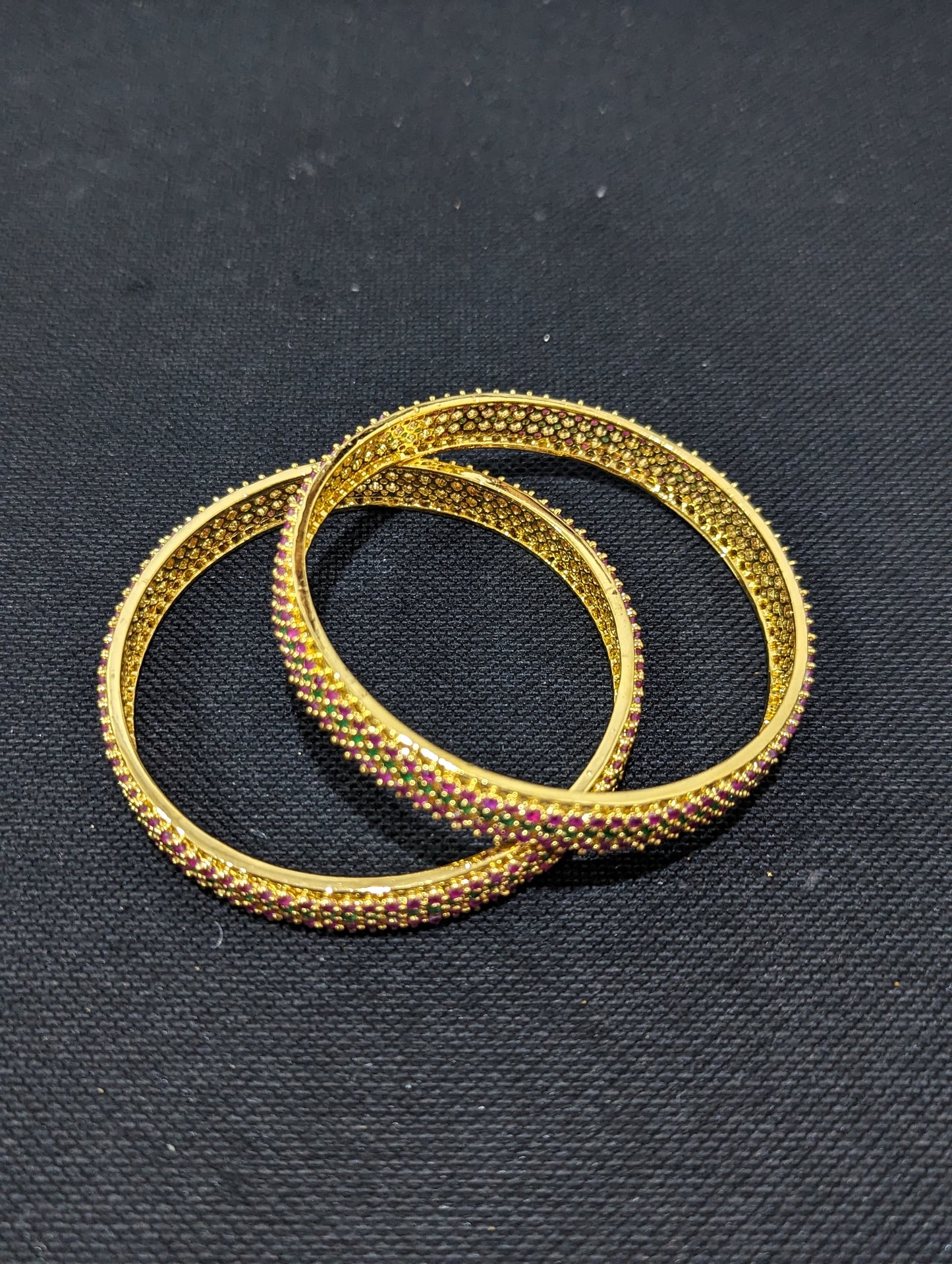 Three line CZ stone Bangles