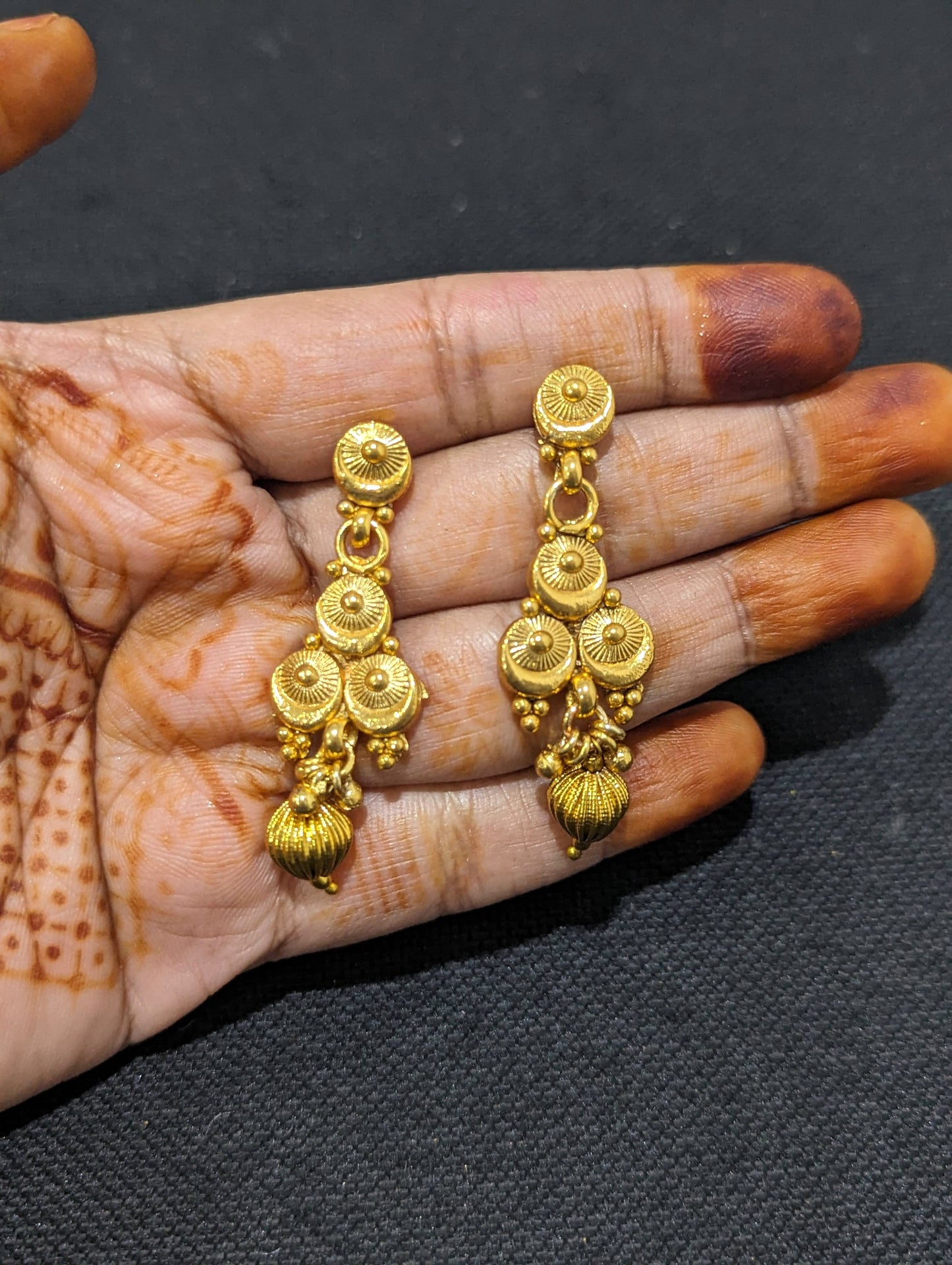 Circle Choker necklace Dangle Earrings set