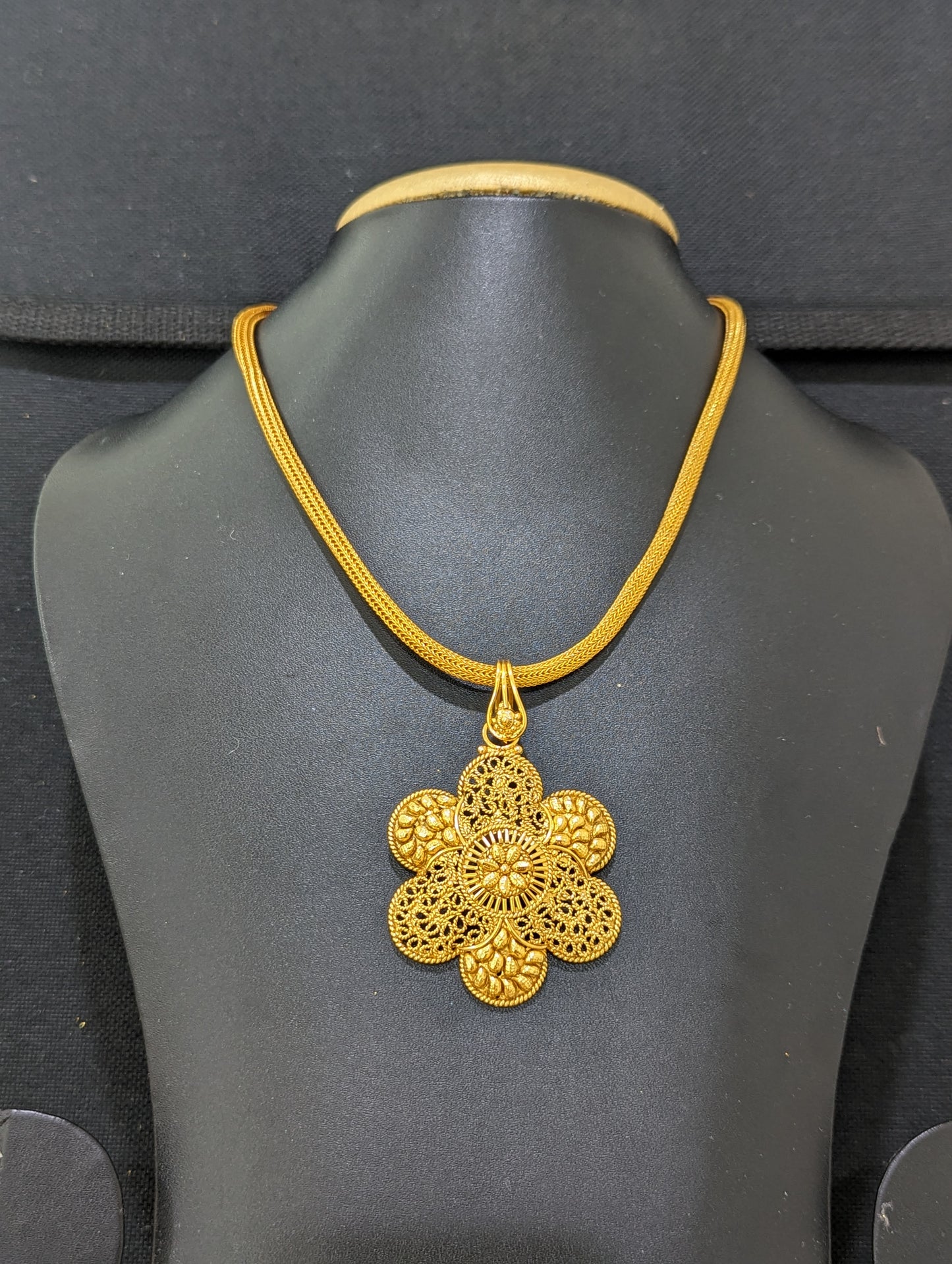 Gold plated Pendant chain Necklace - 4 designs