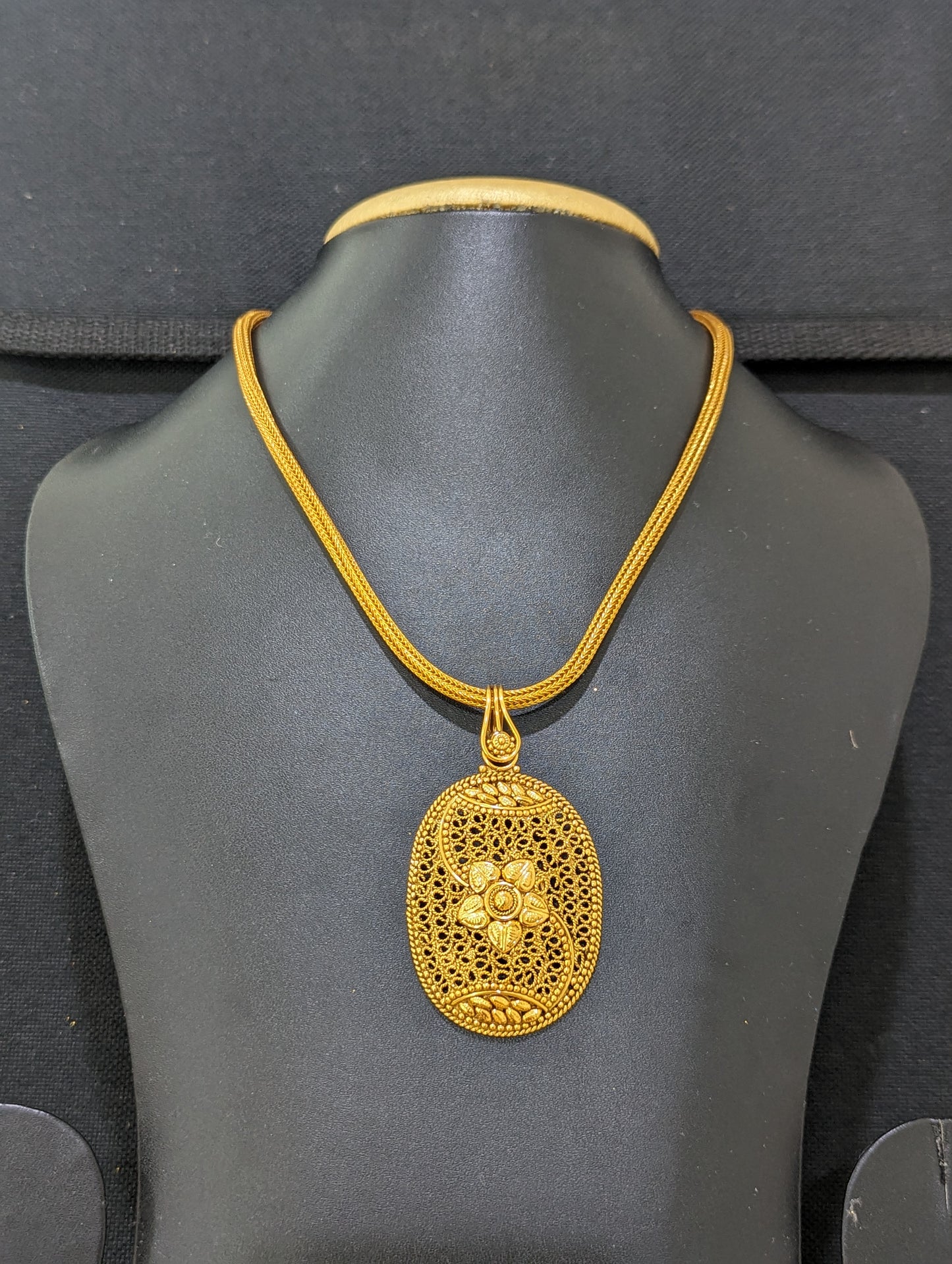 Gold plated Pendant chain Necklace - 4 designs