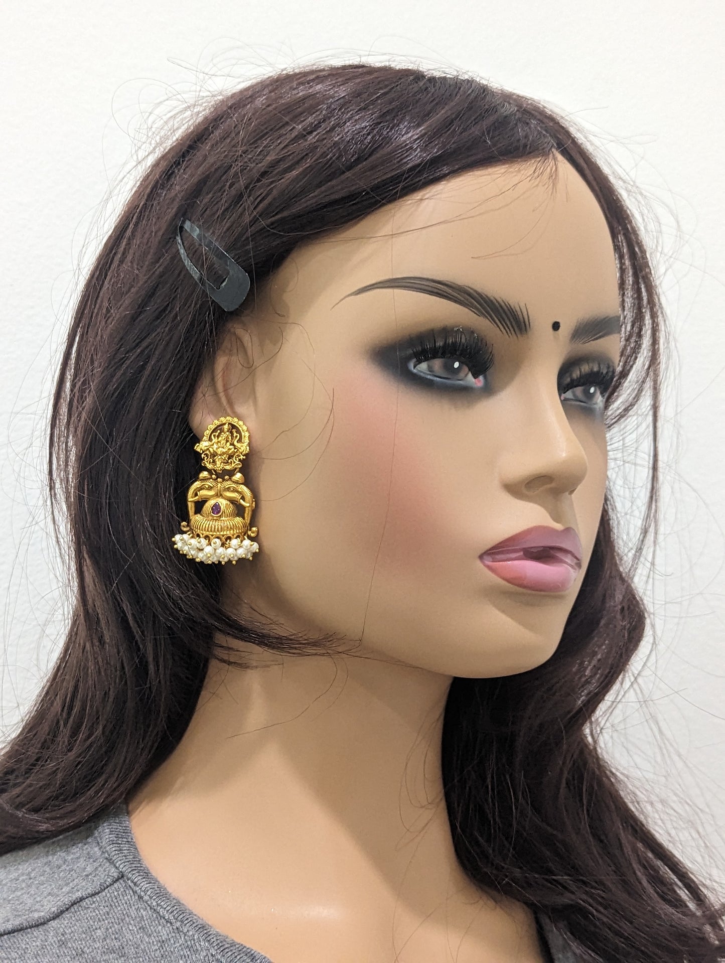 Lakshmi ji Elephant design Earrings