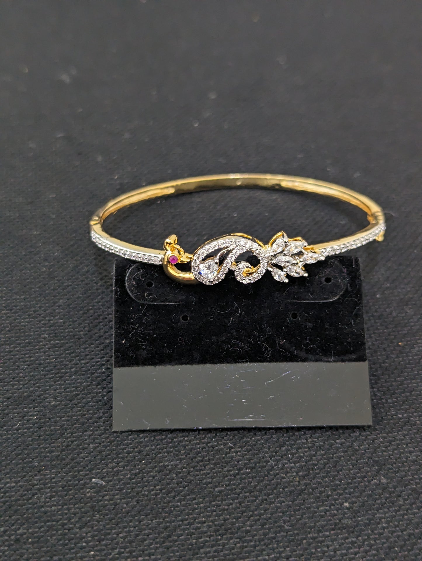 CZ stone One gram gold Bangle Bracelet - Design 18