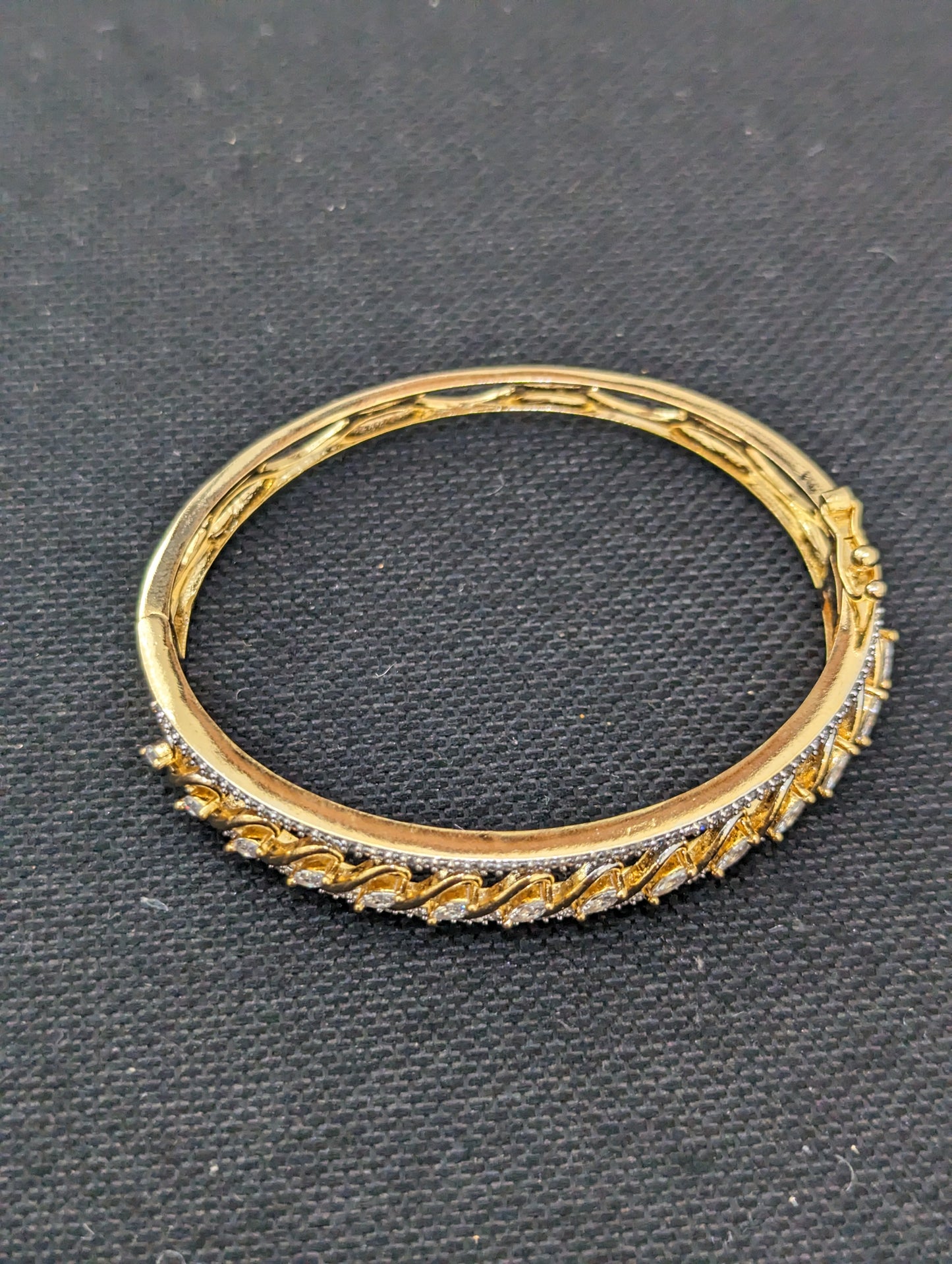 CZ stone One gram gold Bangle Bracelet - Design 19