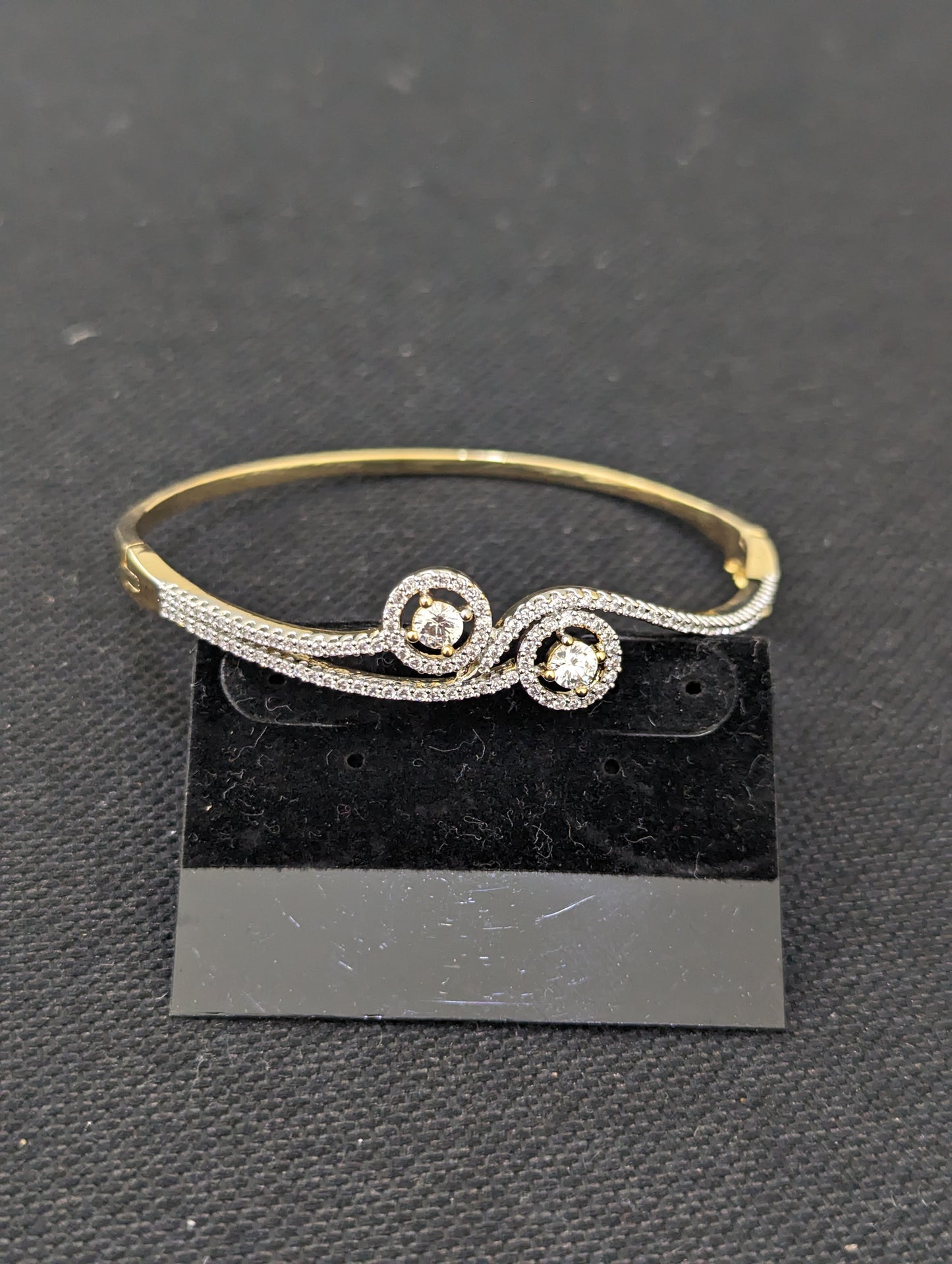 CZ stone One gram gold Bangle Bracelet - Design 20