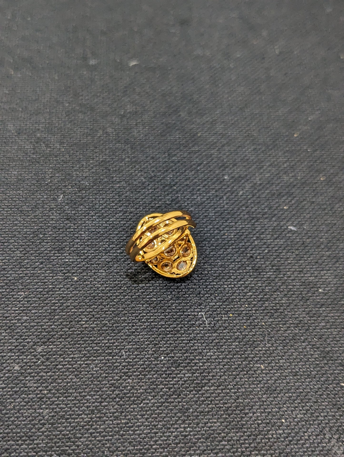 Oval design Polki stone Gold plated adjustable Finger rings