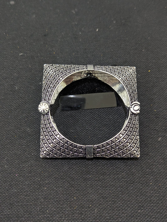 Oxidized silver Square kada