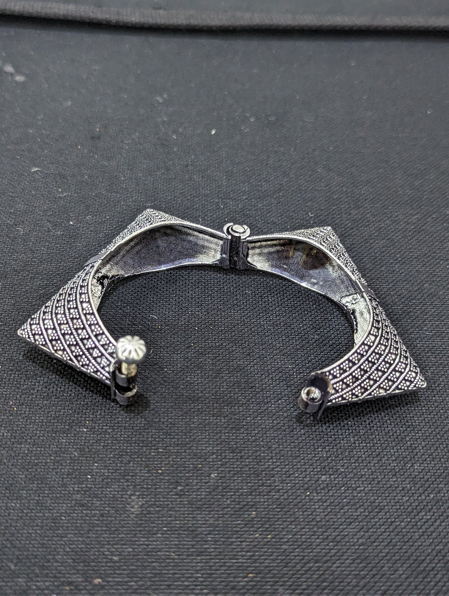 Oxidized silver Square kada