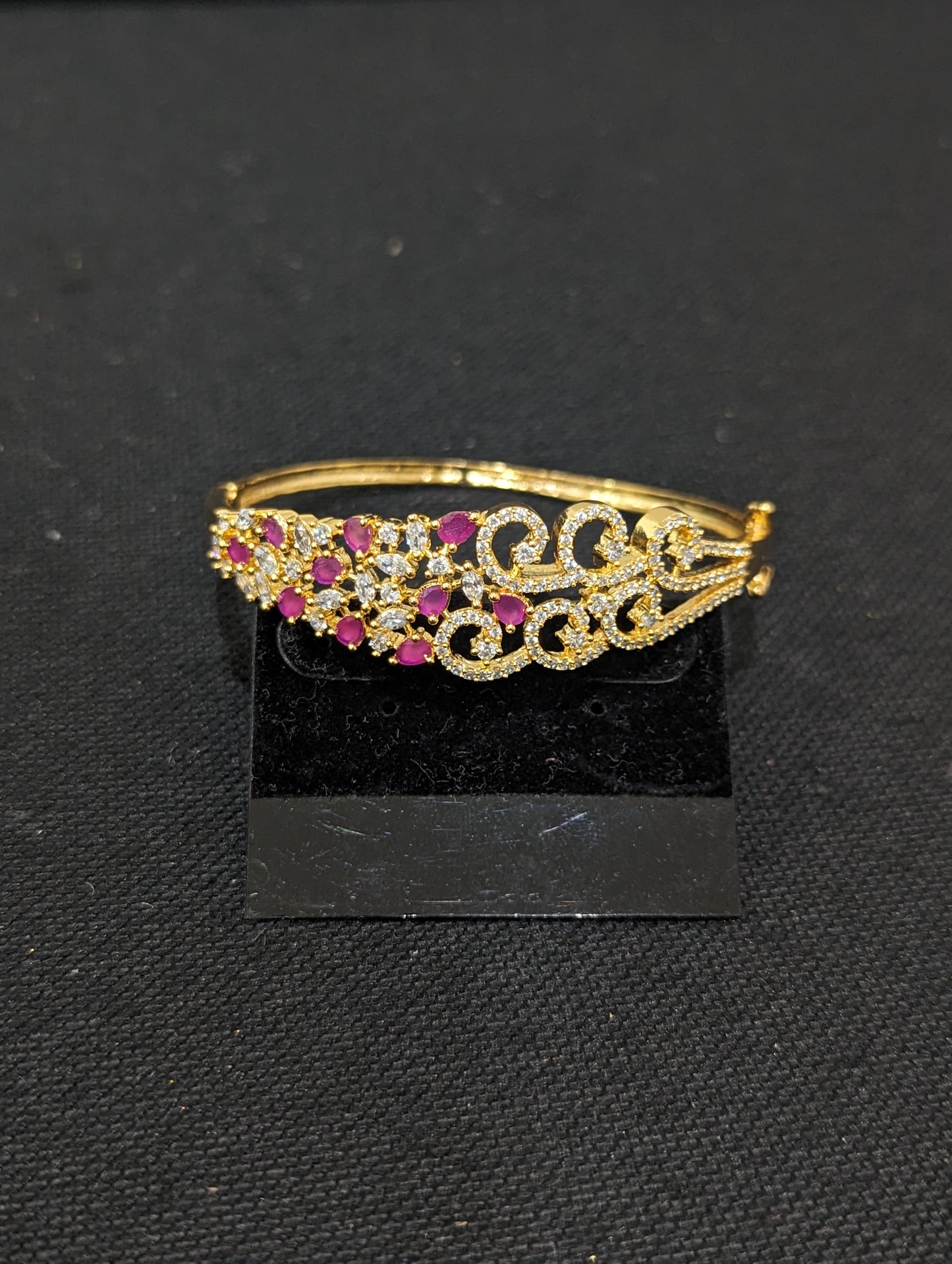 CZ stone One gram gold Bangle Bracelet - Design 24